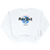 Full front view of white Hard Rock Cafe Dallas sweatshirt with globe graphic