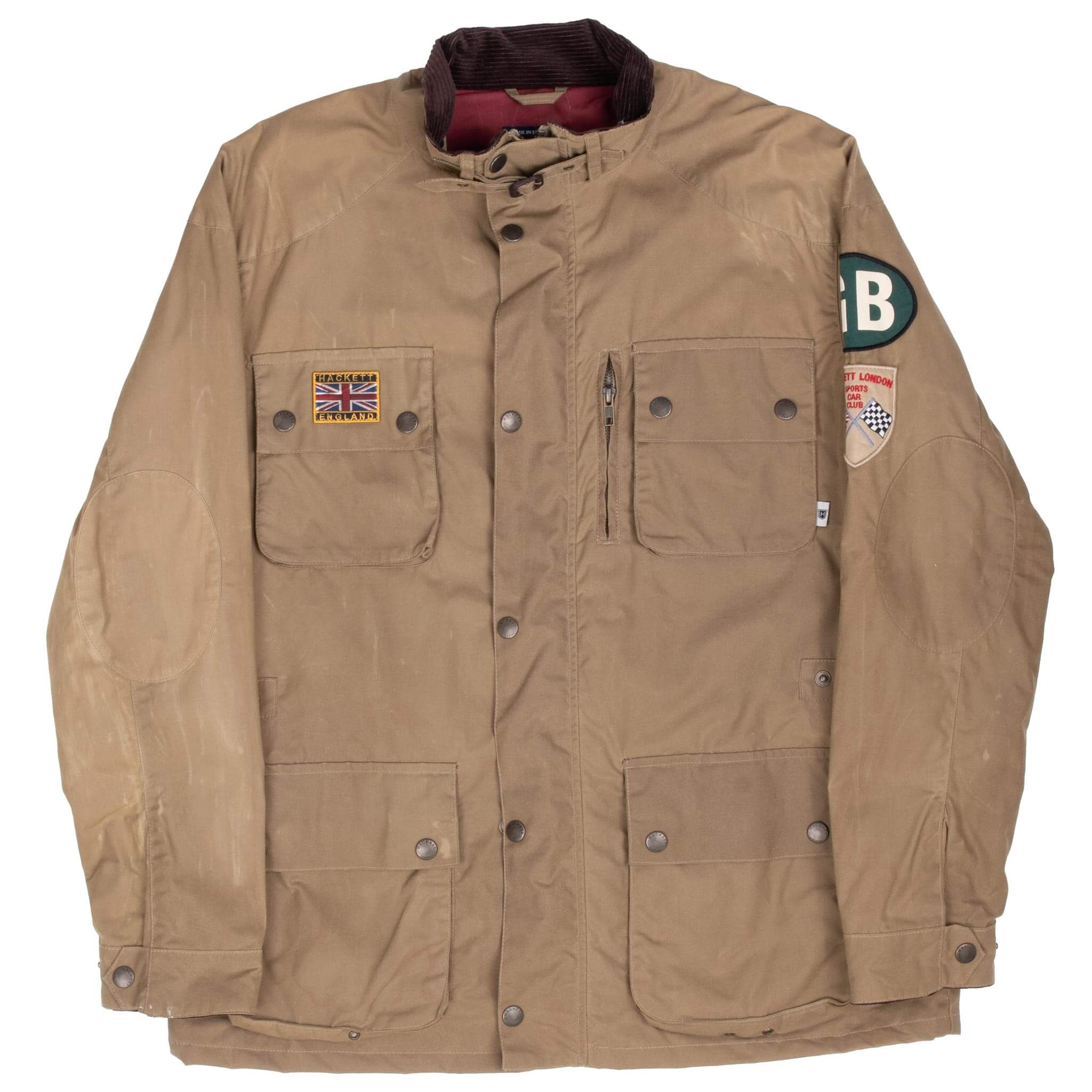 Vintage Hackett Beige Wax Jacket Size XL 1990S Made In England