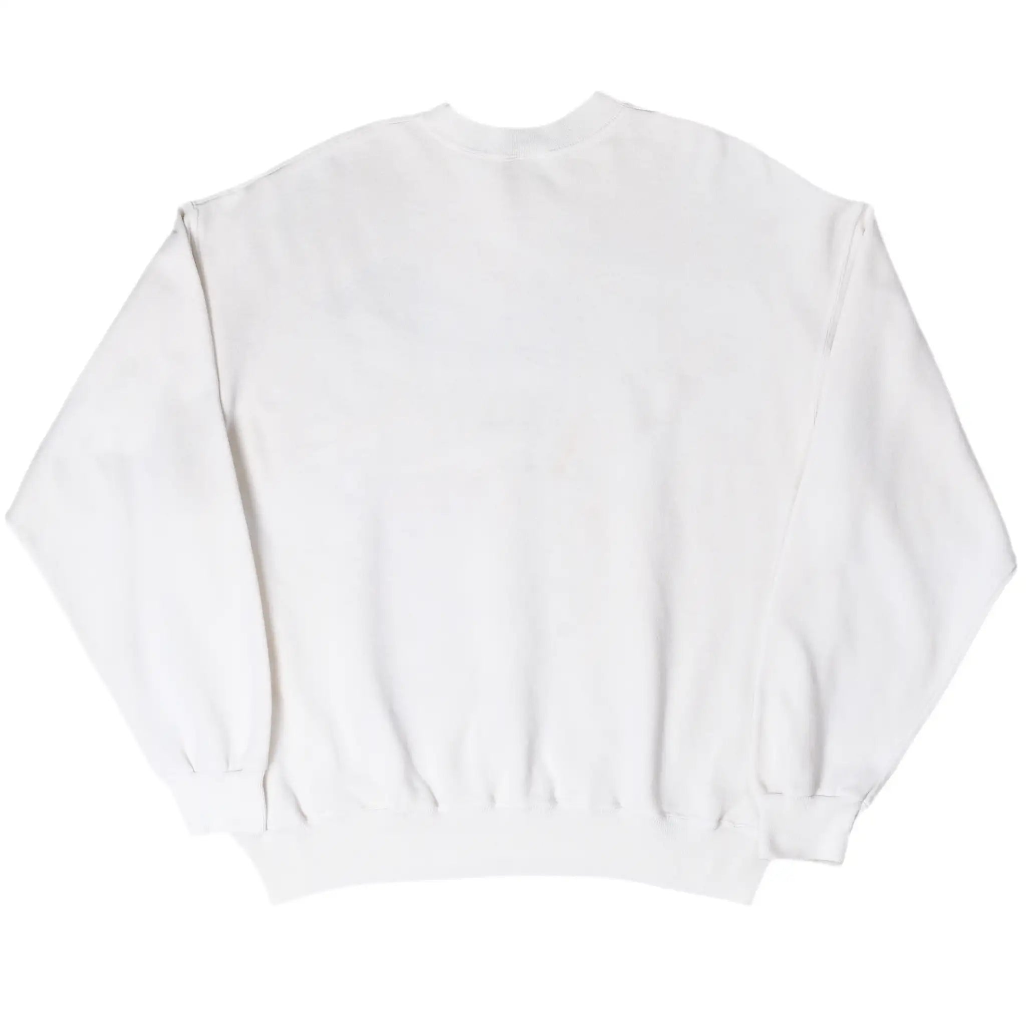 Back of plain white Disney Snow White crewneck sweatshirt