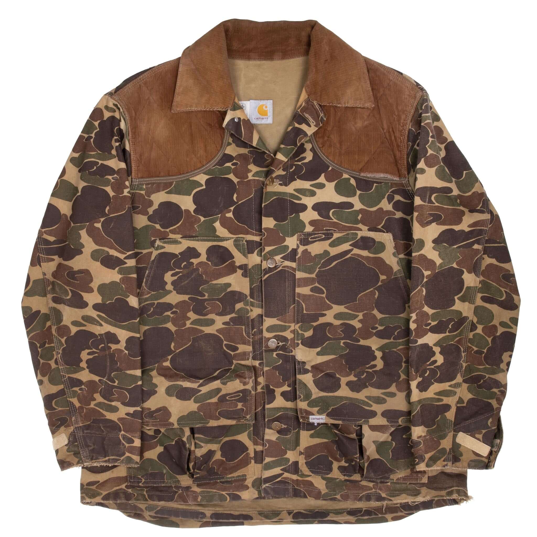 Vintage Carhartt Duck Camo Hunter Jacket Cu253 Size XL Union Made In Usa