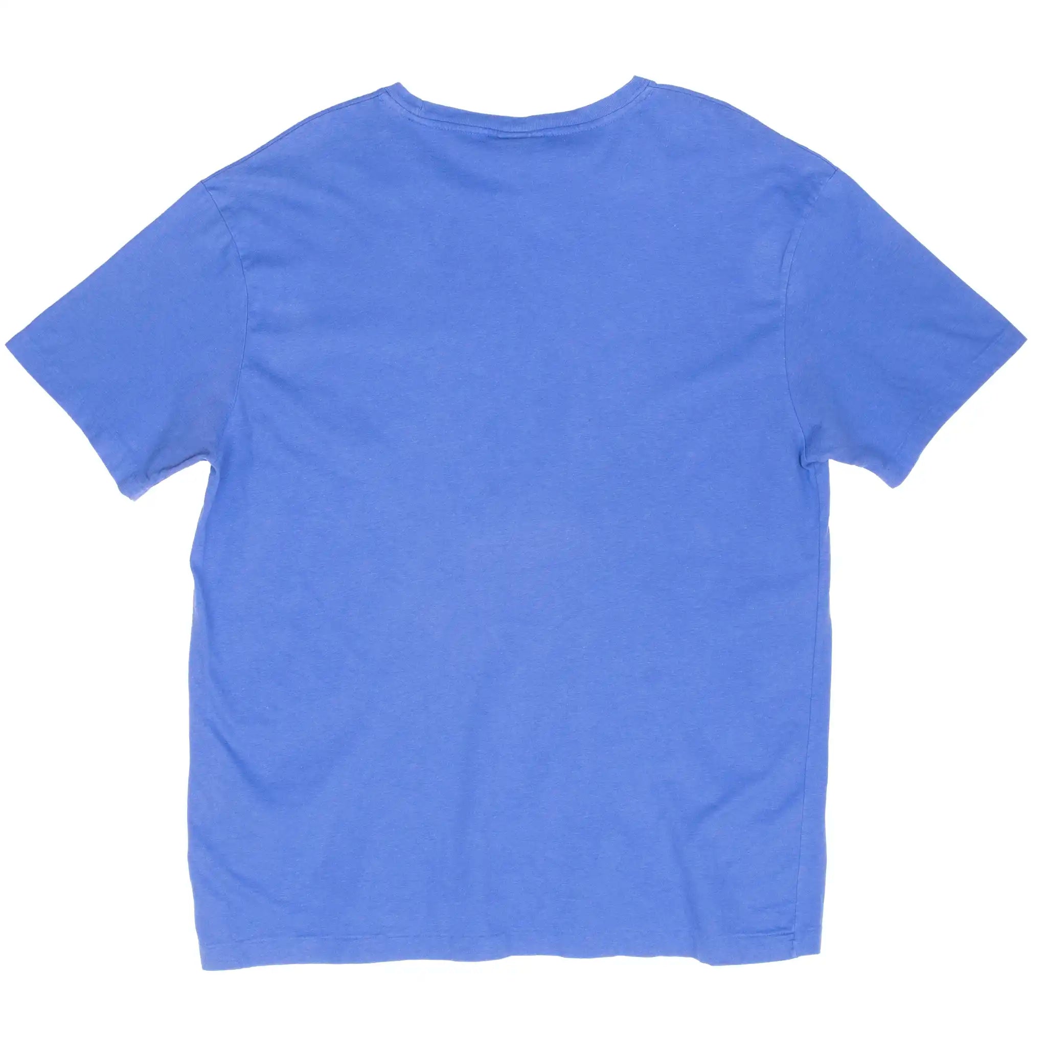 VINTAGE POLO RALPH LAUREN CLASSIC BLUE TEE SHIRT 1990S MEDIUM