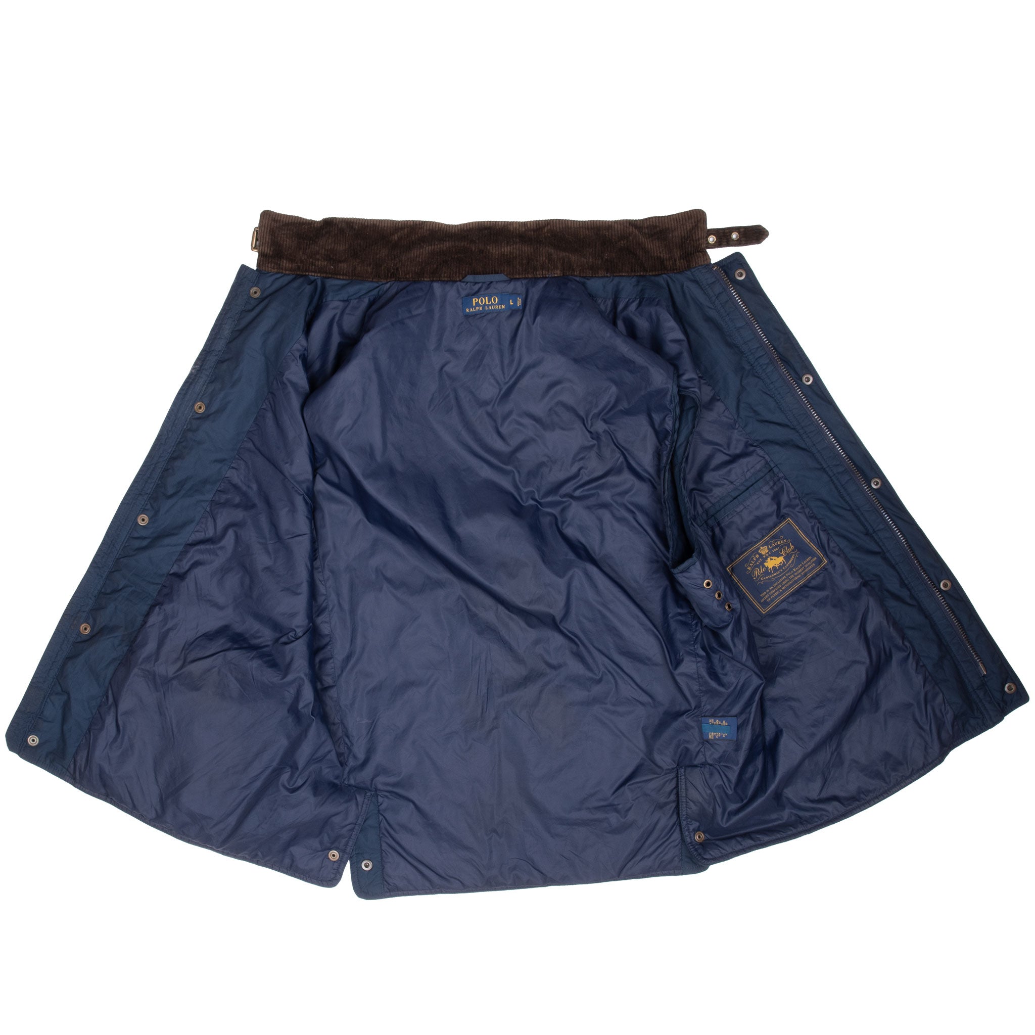 Vintage Polo Ralph Lauren Blue Quilted Vest Jacket Size Large