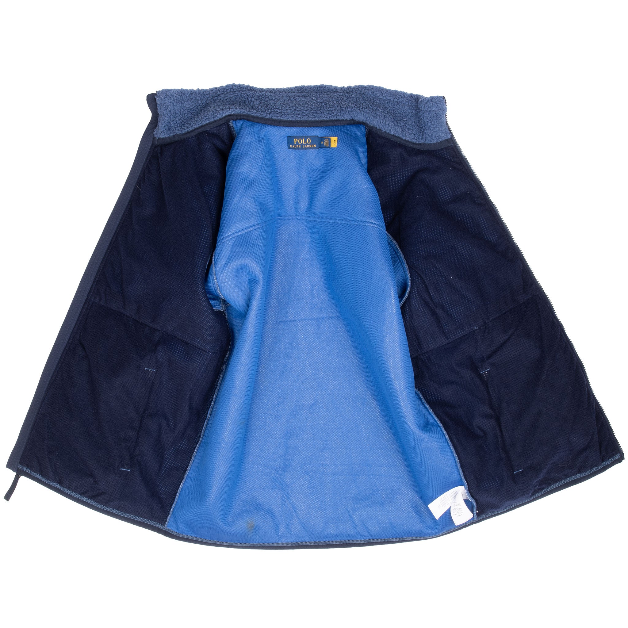 Vintage Polo Ralph Lauren Blue Fleece Jacket Size Medium