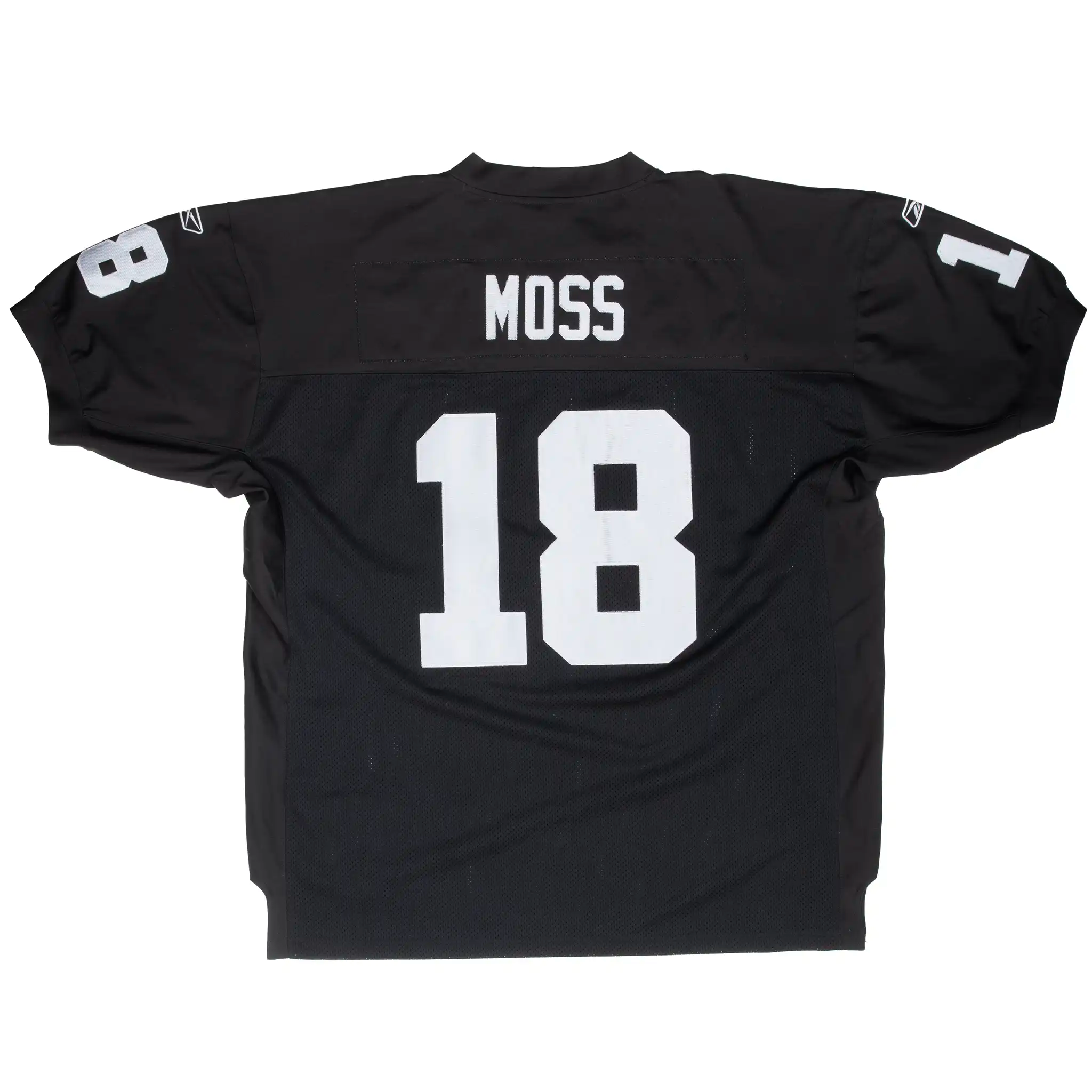 Vintage Nfl Oakland Raiders Moss #18 Reebok Jersey 2000S Size 54