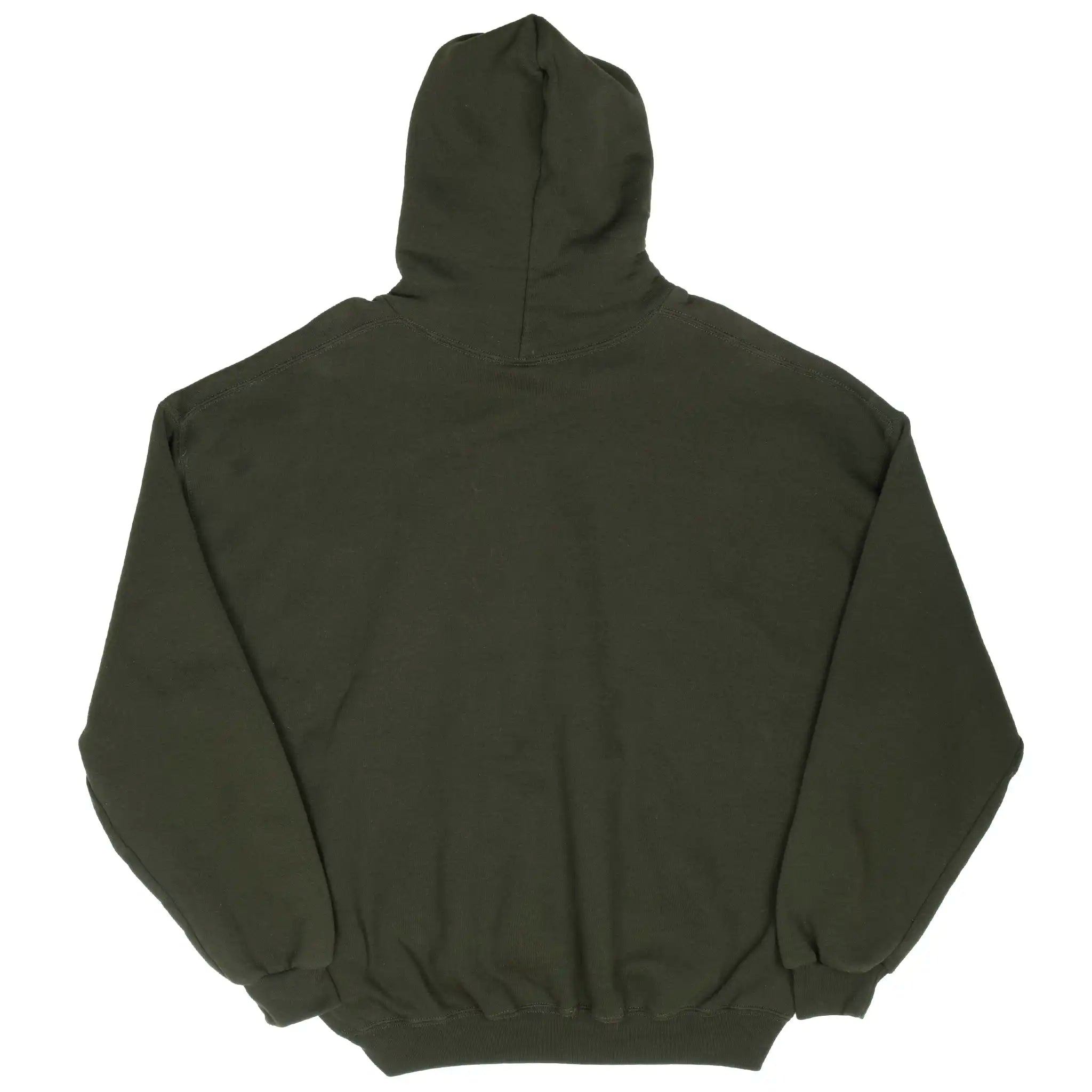 Vintage Russell Athletic Blank Khaki Green Hoodie Sweatshirt 1990S Size 2XL