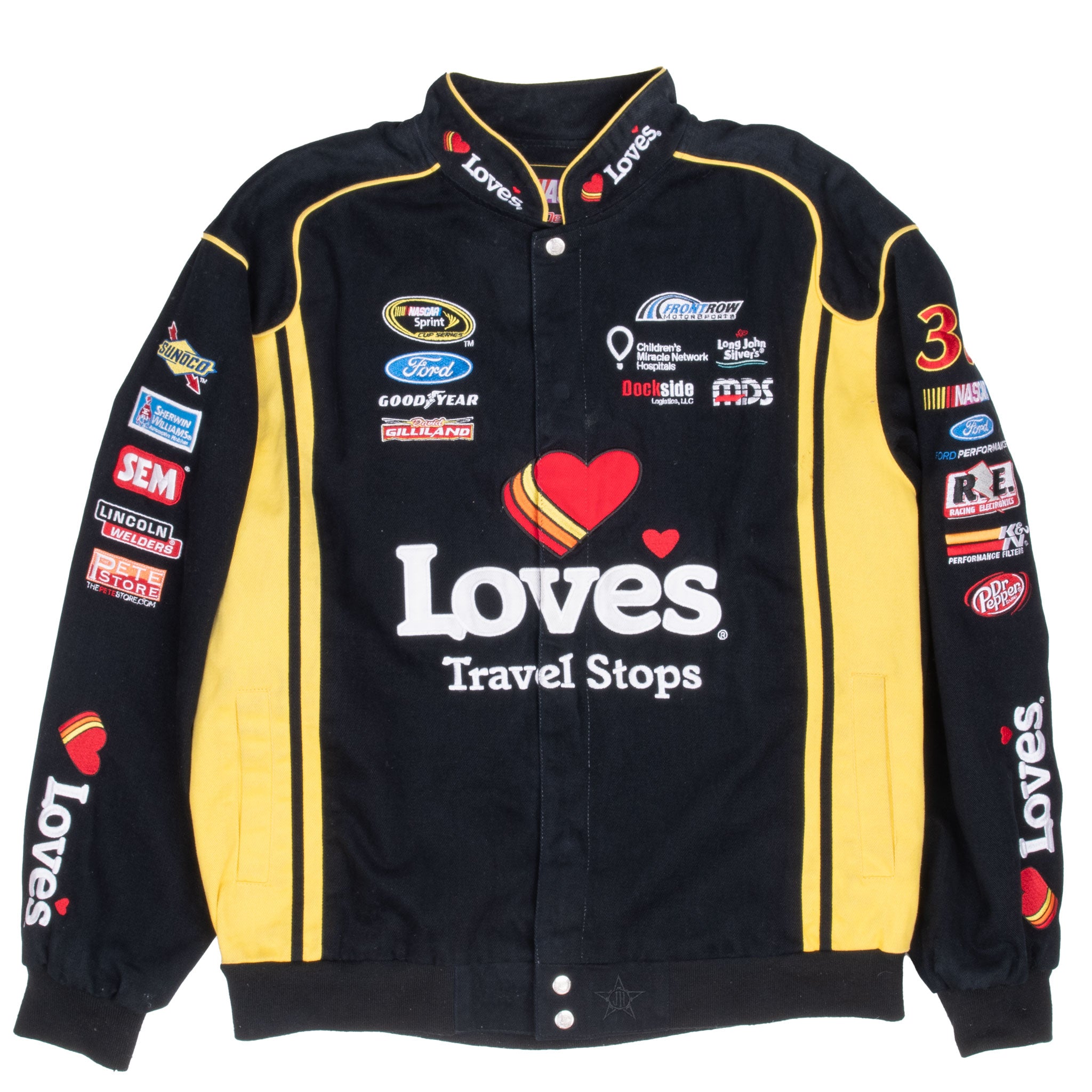 Vintage Nascar David Gilliland Jh Racing Jacket 2000S Size XL