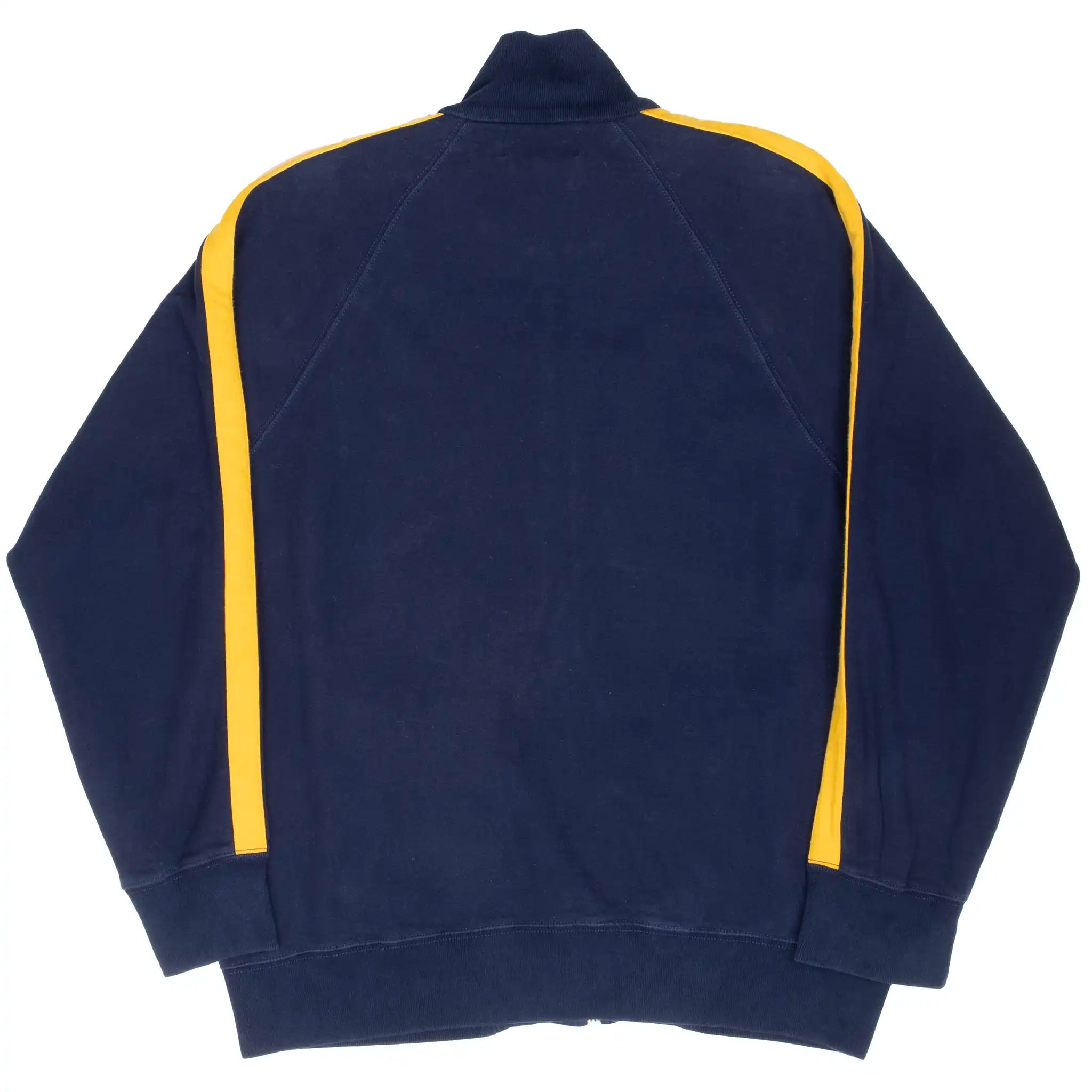 Vintage Polo Ralph Lauren Blue Yellow Zip Up Sweatshirt Jacket 1990S Size Large