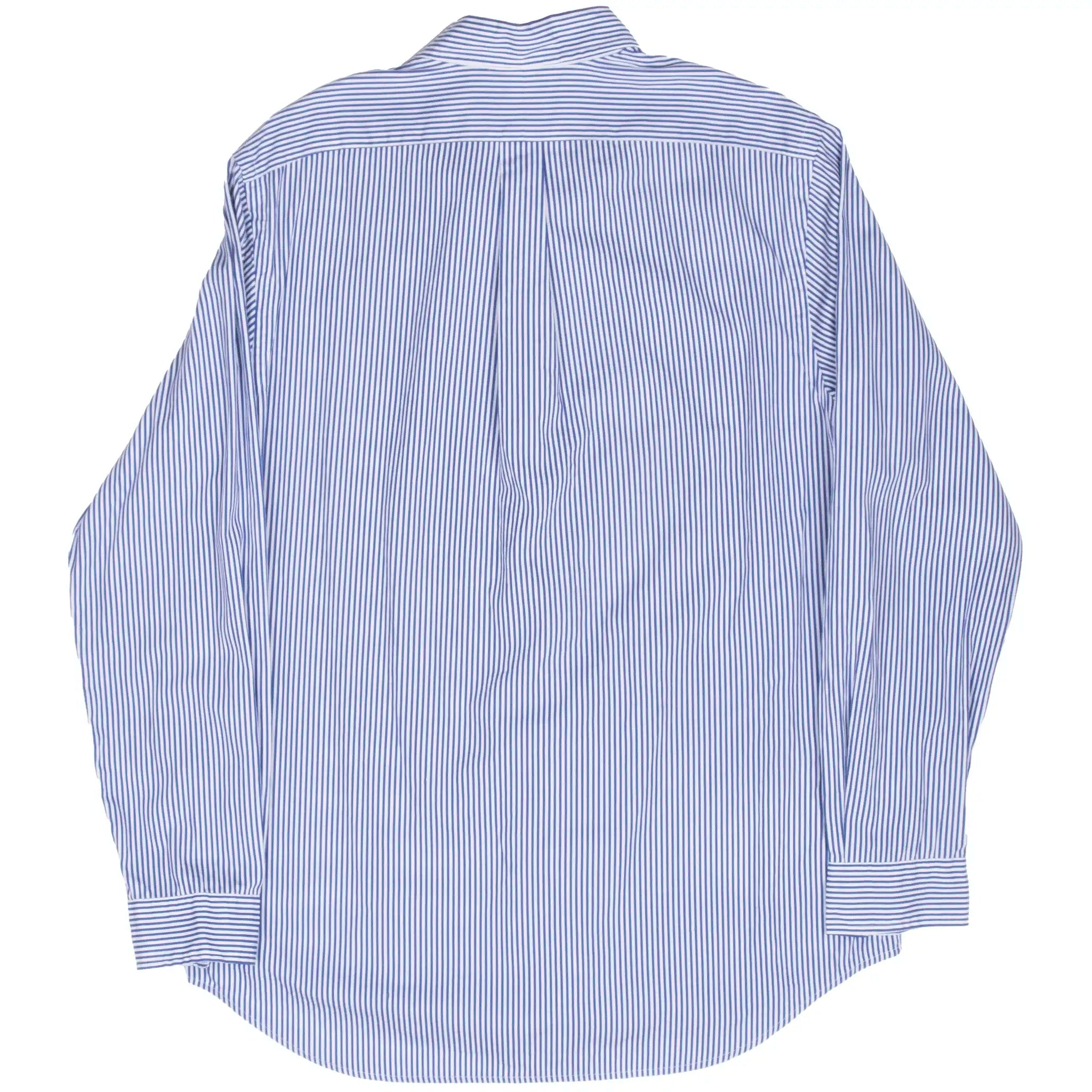 Vintage Ralph Lauren Classic Blue Striped Shirt Size Large