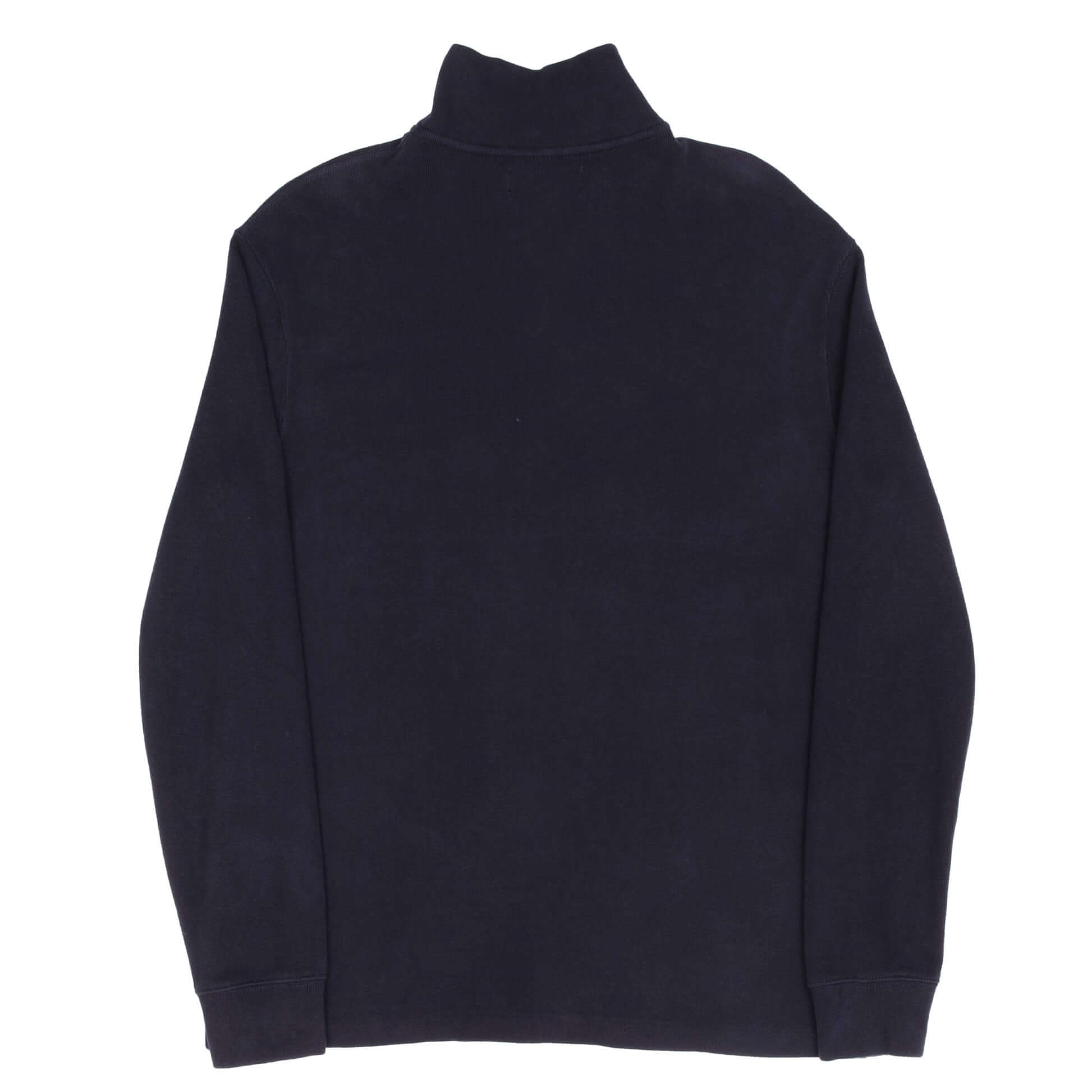 Vintage Polo Ralph Lauren Navy Blue Quarter 1/4 Zip Sweater 1990s Size Medium