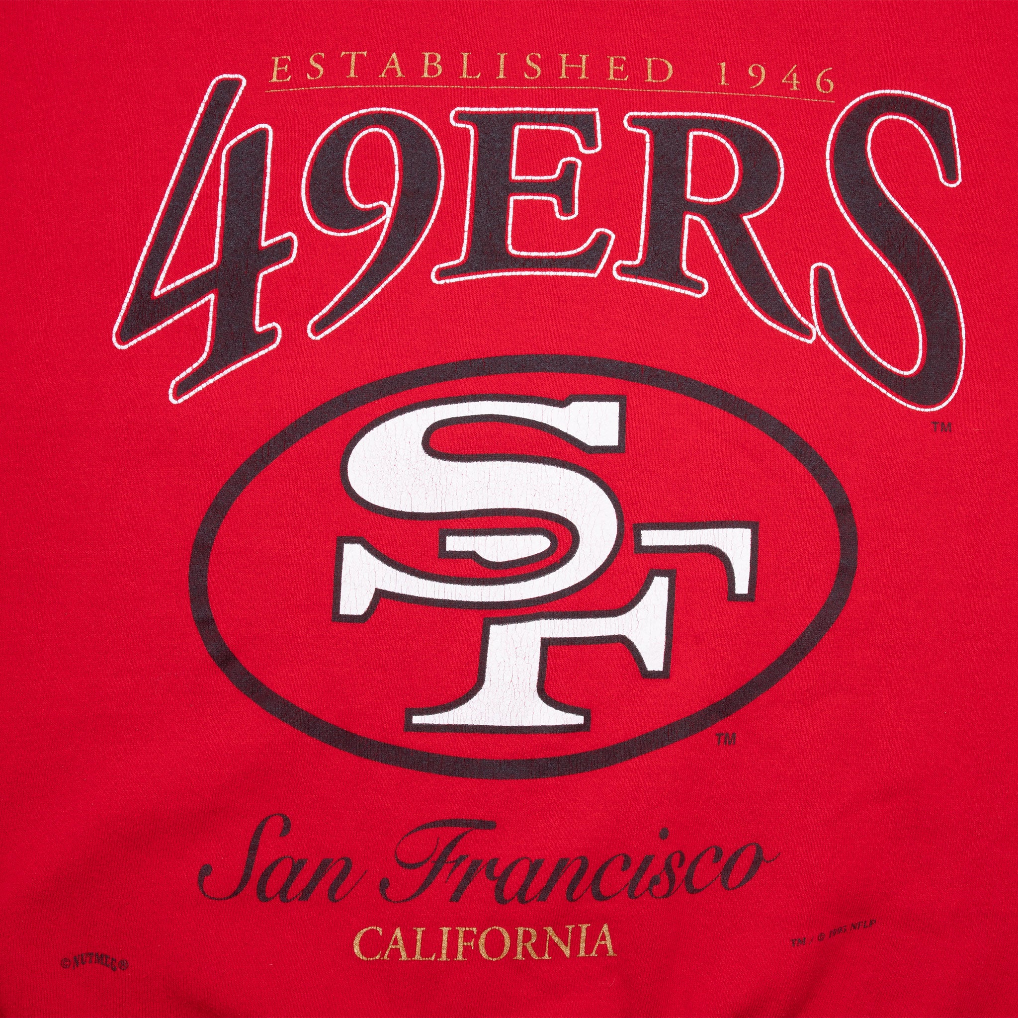 Vintage Nfl San Francisco 49Ers 1995 Sweatshirt Size Large Made In Usa