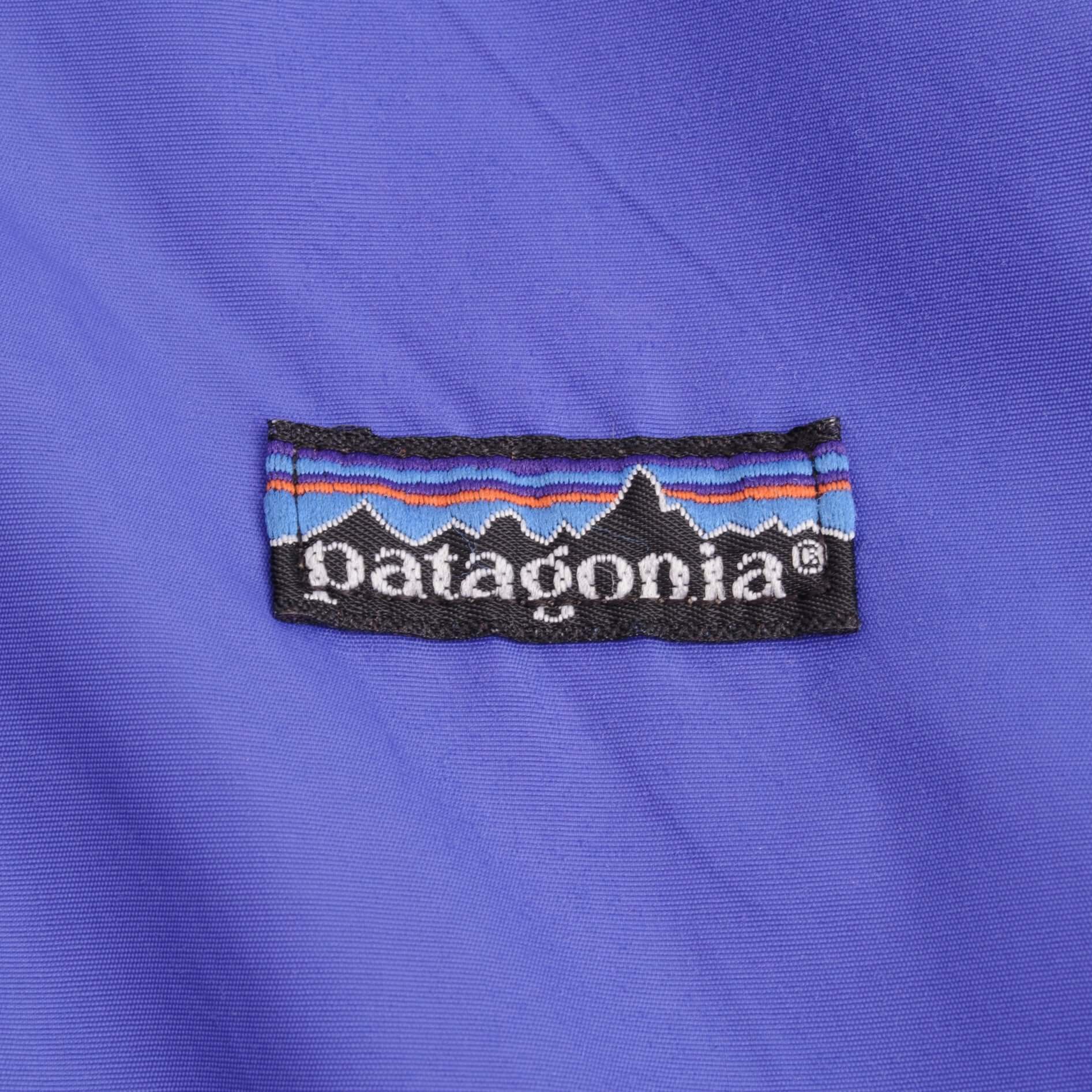 Vintage Patagonia Windbreaker Blue Jacket 1990S Size Medium Made In Usa Style 42101 Cut4454