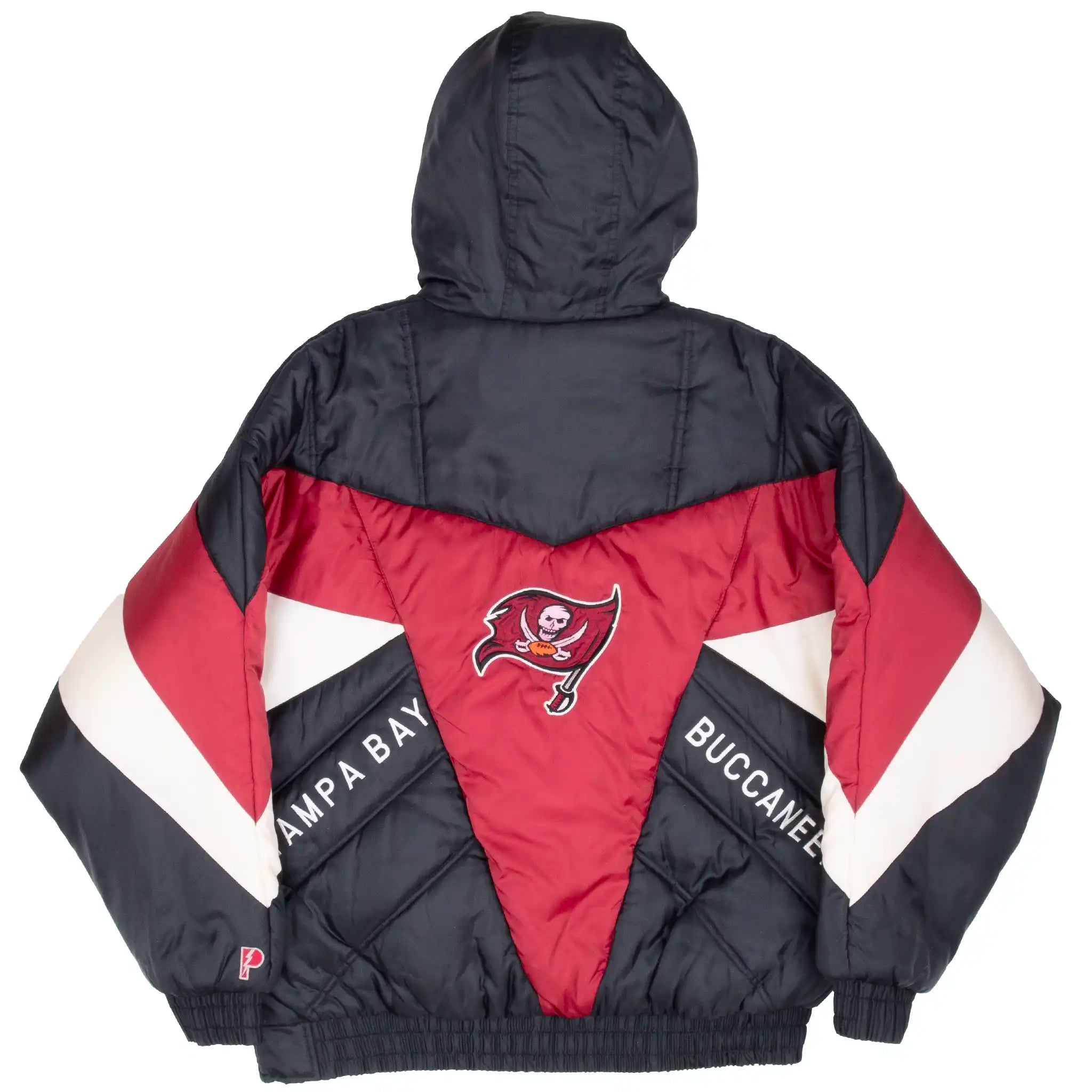 VINTAGE NFL TAMPA BAY BUCCANEERS HEAVY WINDBREAKER PULLOVER JACKET 1990S 2XL