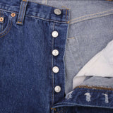 Beautiful Indigo Levis 501 Jeans 1990s Made in USA with Medium Dark Wash.  Size on tag 35X30 Actual Size 34X29  Back Button #524A