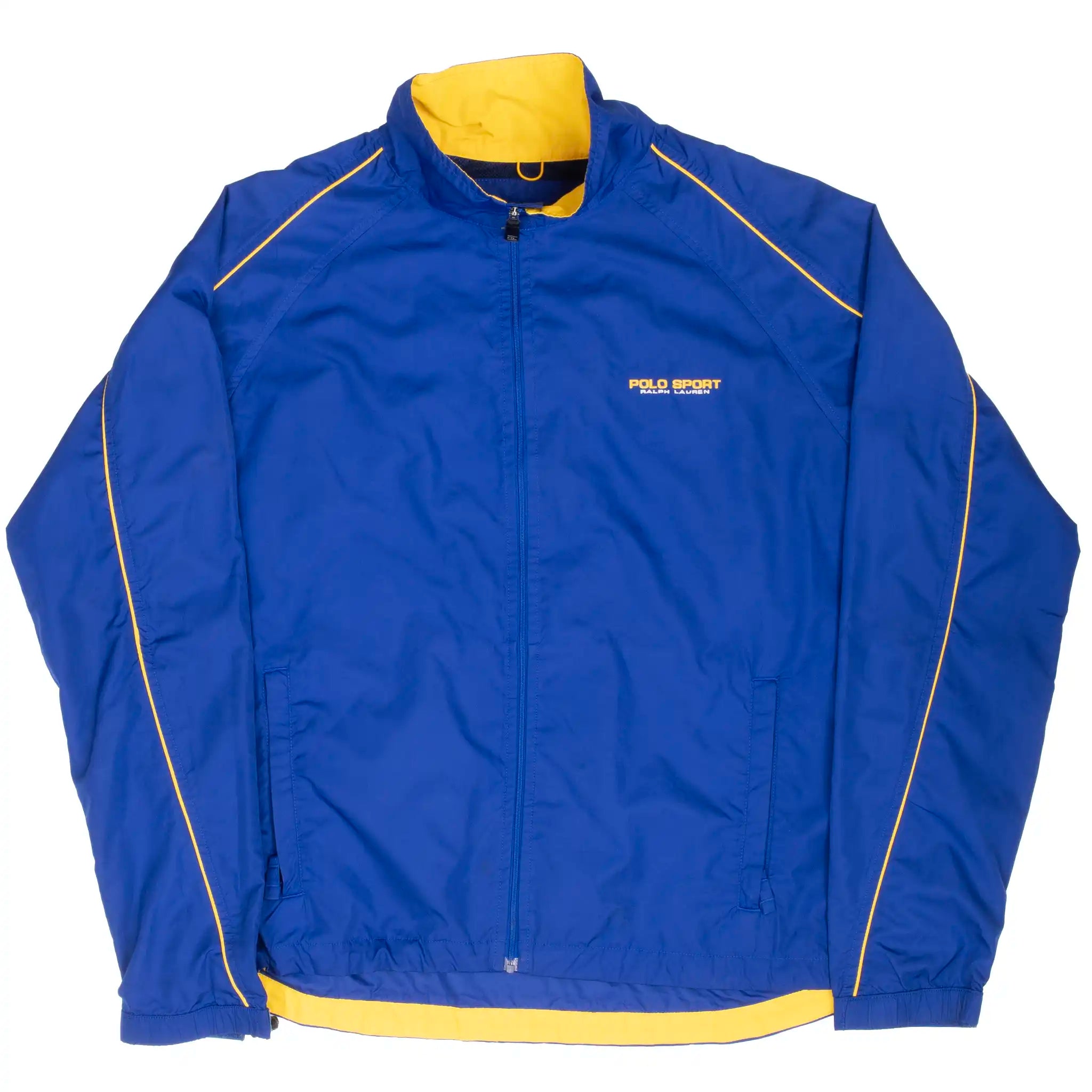 VINTAGE POLO SPORT RALPH LAUREN BLUE WINDBREAKER JACKET 1990S LARGE