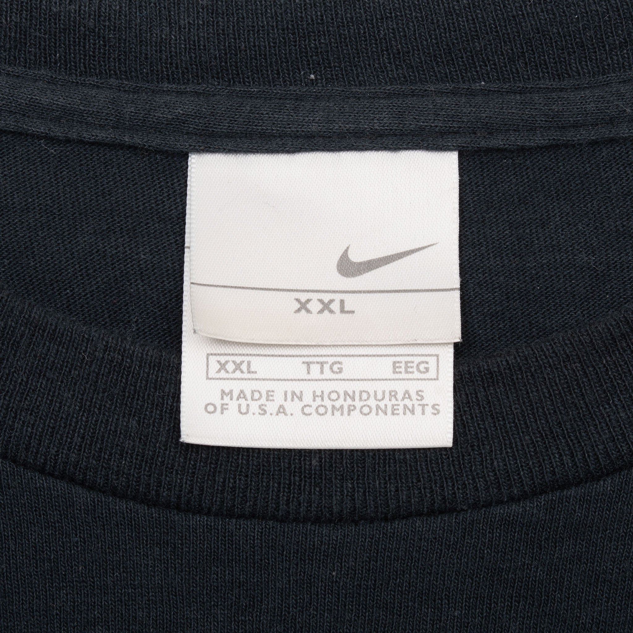 Vintage Nike Classic Swoosh Black Tee Shirt 2000S Size 2XL