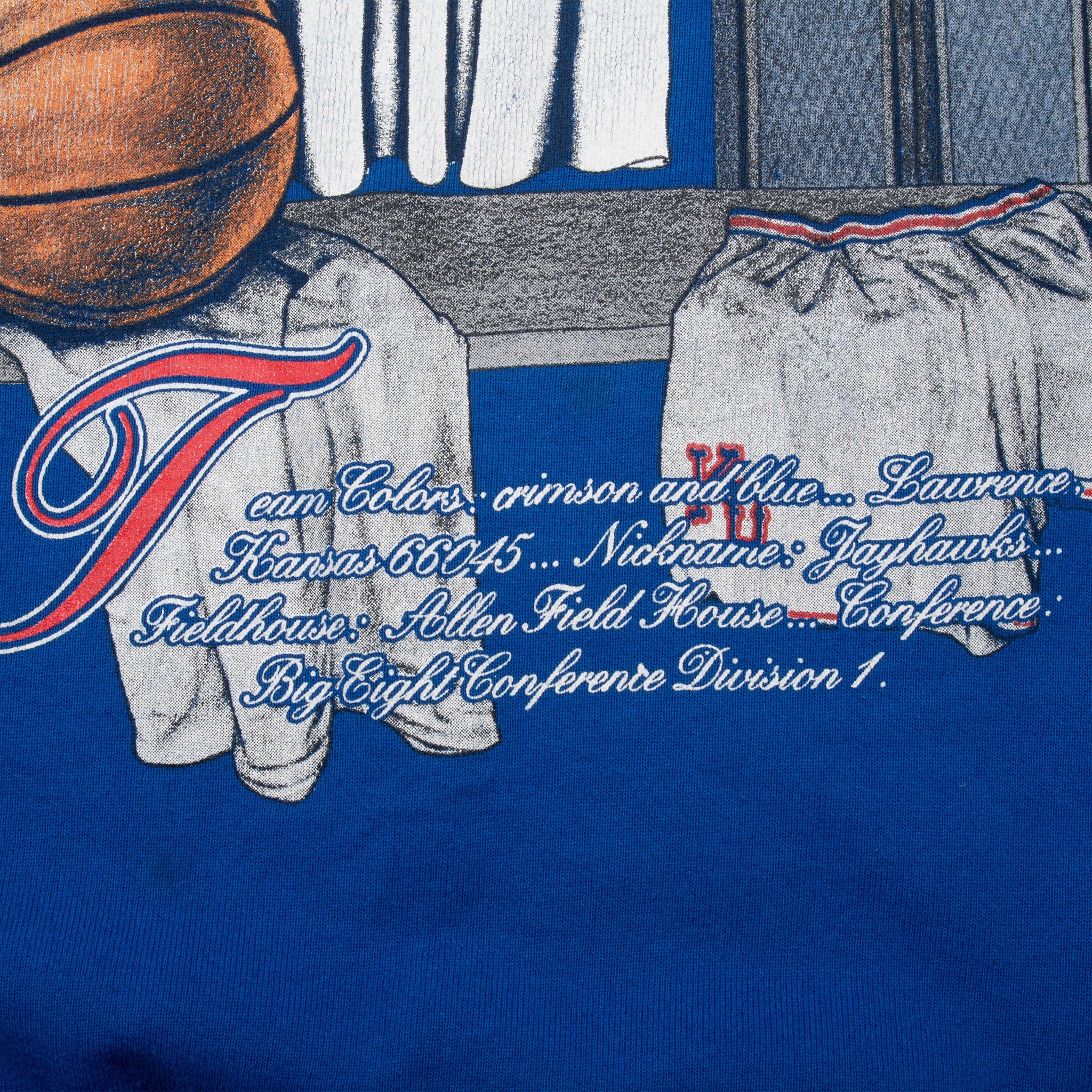 Vintage Kansas University Jayhawks Locker Room Sweatshirt 1990S Size XL Made In Usa