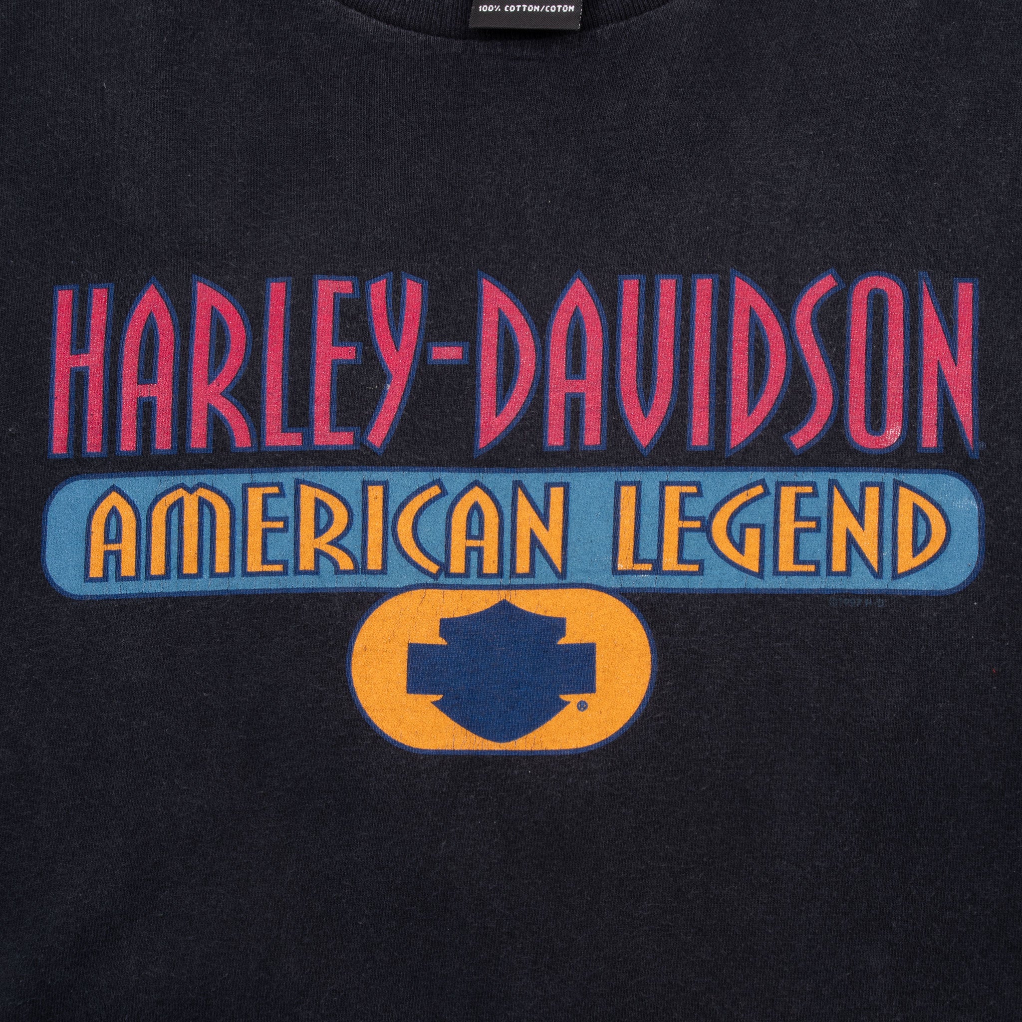 Vintage Harley Davidson Aruba 1997 Long Sleeve Tee Shirt Size Large Made In Usa