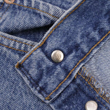 Beautiful Indigo Levis 501 Jeans 1980s Made in USA with Medium Light Wash.  Size on tag 35X32 Actual Size 34X31 Back Button #653