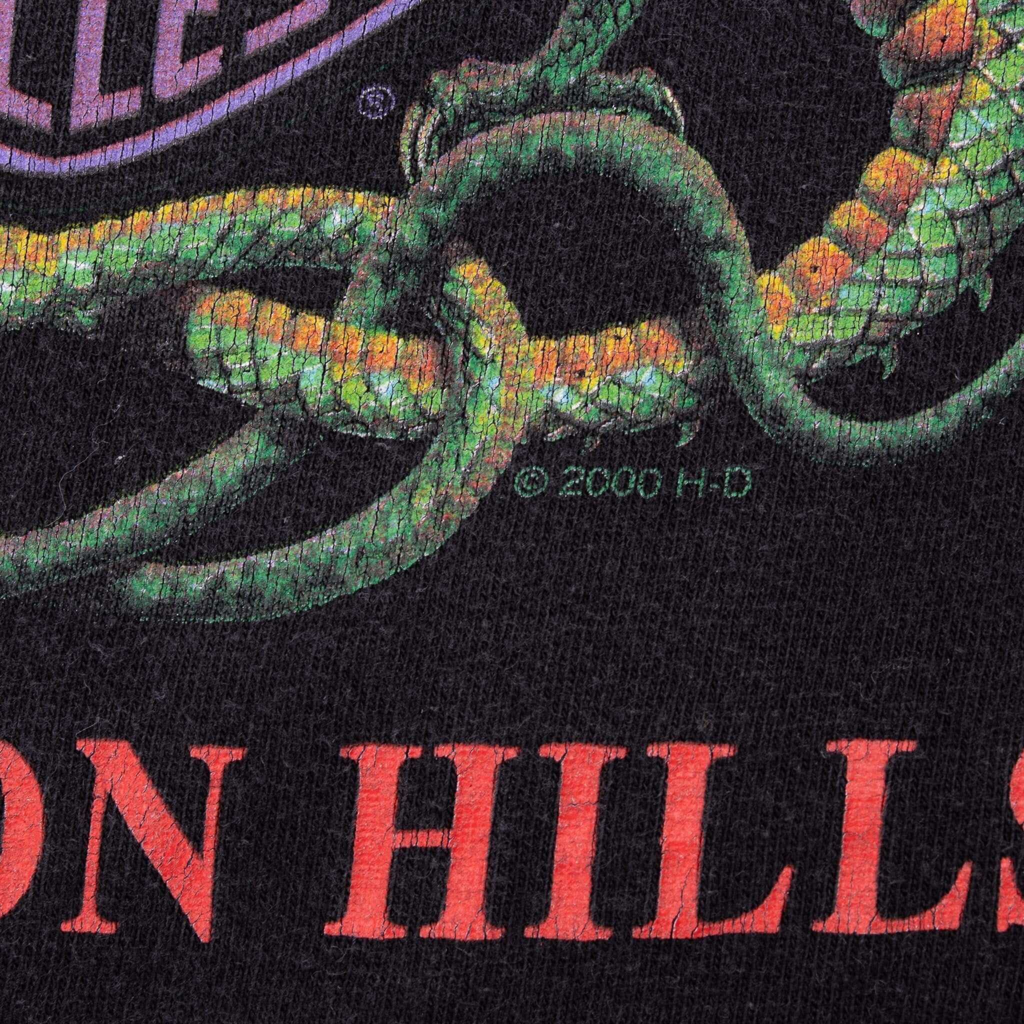 Vintage Harley Davidson Eagle Dragon Tee Shirt 2000 Size 2XL Made In Usa