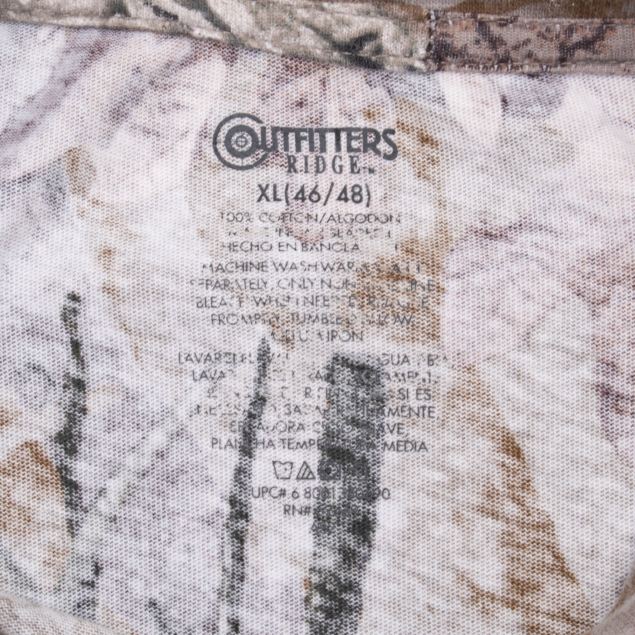 Vintage Hunting Fusion 3D Camo Long Sleeve Pocket Tee Shirt Size XL