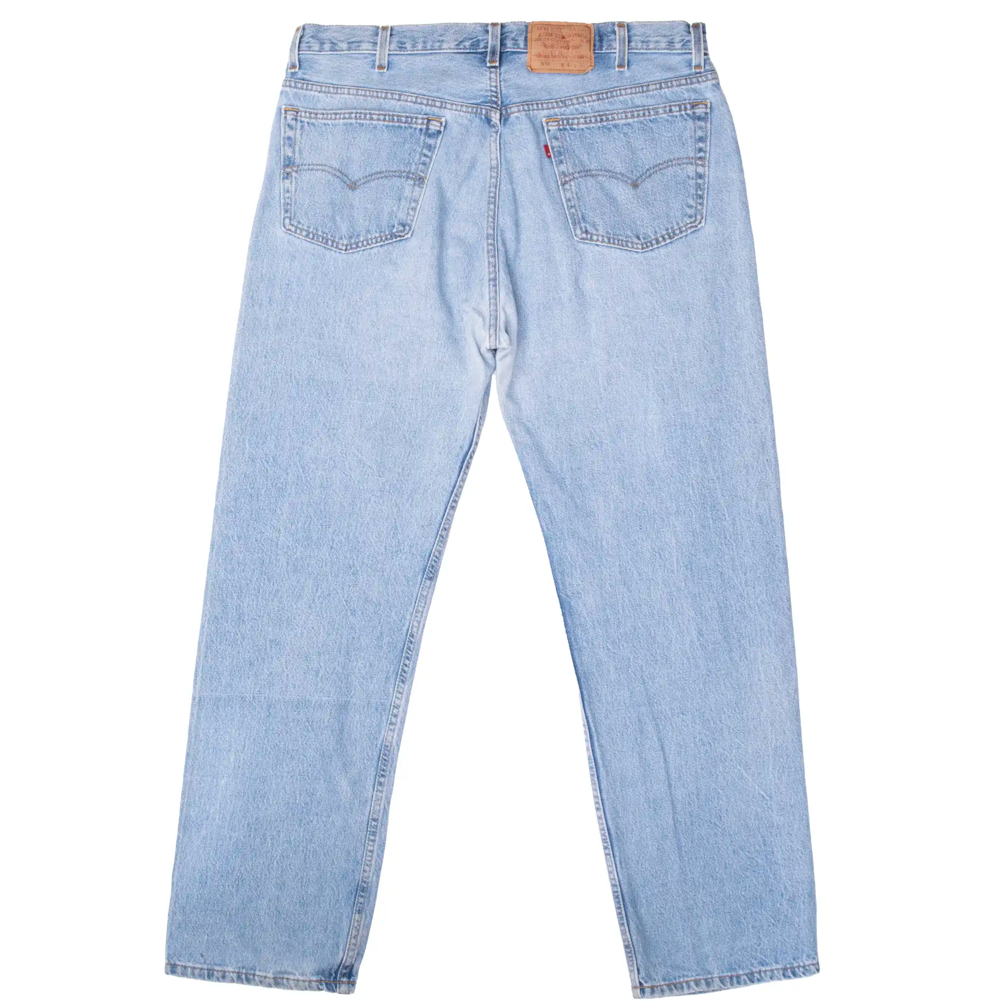 VINTAGE LEVIS 501 INDIGO LIGHT WASH BLUE JEANS 1990S SIZE 38X31 MADE IN USA