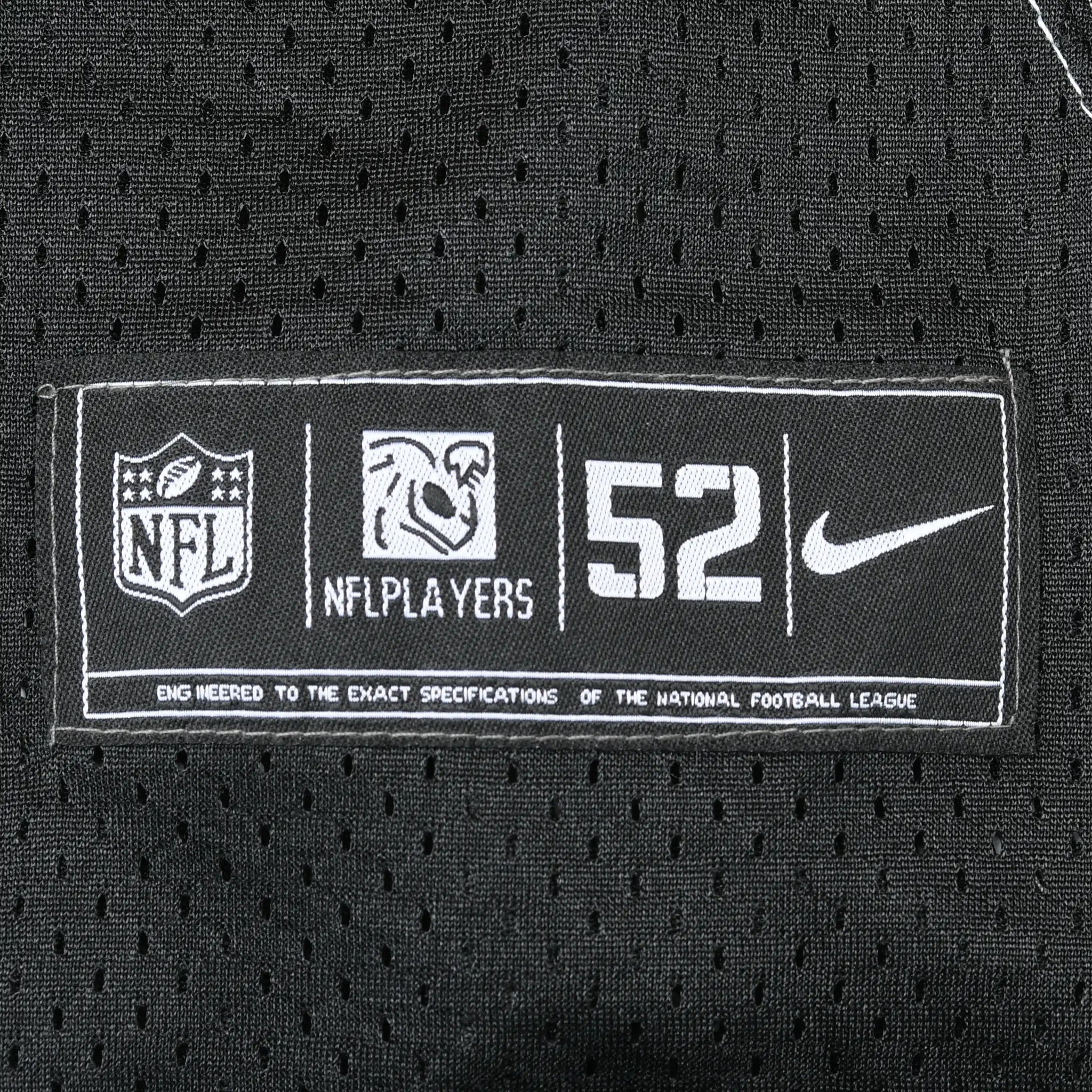 NFL Players and Nike size 52 jock tag on black mesh jersey