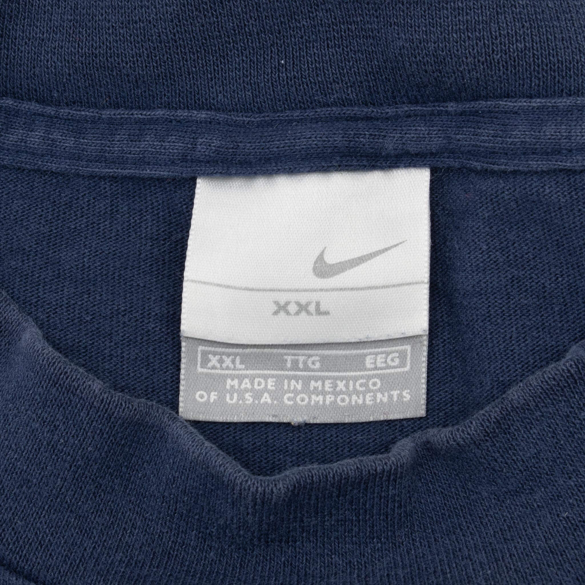 Vintage Nike Navy Blue Long Sleeve Turtle Neck Tee Shirt 2000S Size 2XL