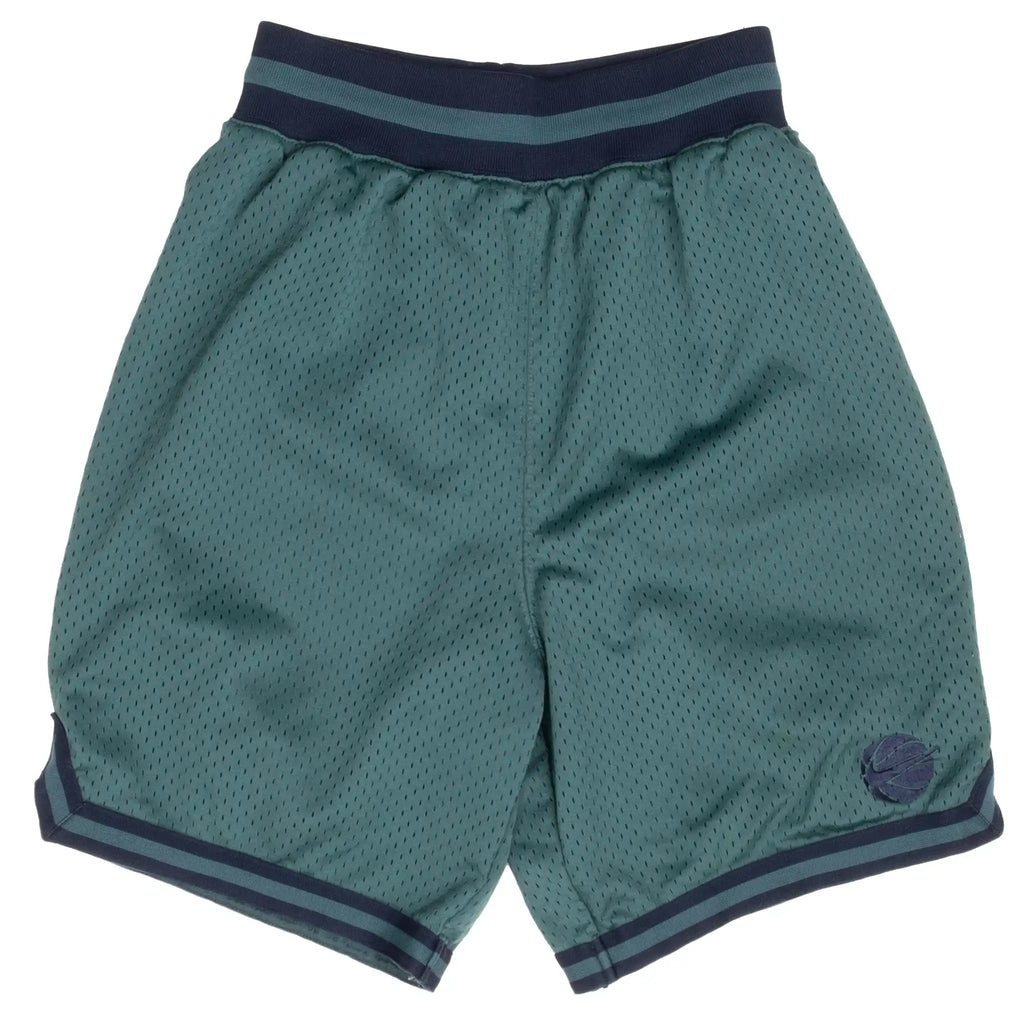 VINTAGE NIKE GREEN BASKETBALL TRACK SHORTS 1990S SMALL