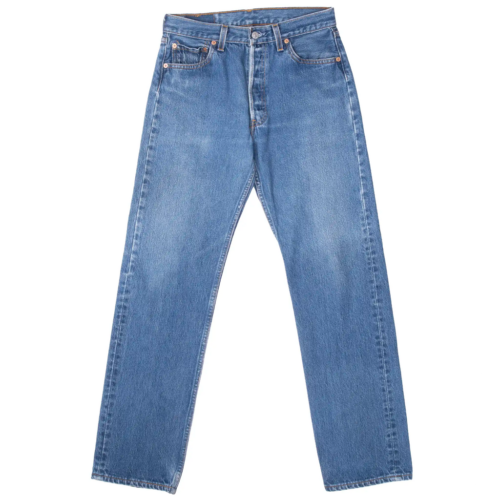 VINTAGE LEVIS 501 JEANS INDIGO SIZE W29 L31 1990S MADE IN USA