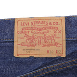 Beautiful Indigo Levis 501 1980S Jeans Made in USA with Dark Blue Wash  Size on tag 40x32 actual size 38x30  Back Button #501