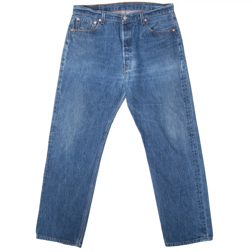 VINTAGE LEVIS 501 INDIGO BLUE JEANS 1990S SIZE 36X31