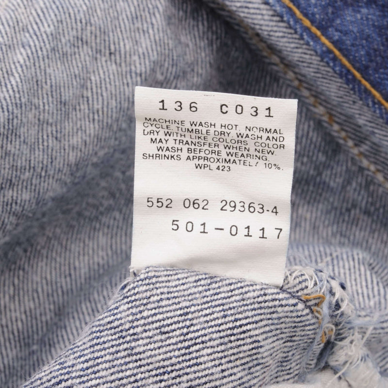 Beautiful Indigo Levis 501 Jeans 1980s Made in USA with Dark Wash.  Size on tag 36X38 Actual Size 35X30  Back Button #552