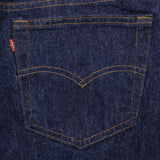 Beautiful Indigo Levis 501 Jeans 1980s Made in USA with Dark Wash.  Size on tag 36X38 Actual Size 35X30  Back Button #552