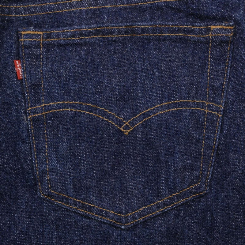 Beautiful Indigo Levis 501 Jeans 1980s Made in USA with Dark Wash.  Size on tag 36X38 Actual Size 35X30  Back Button #552
