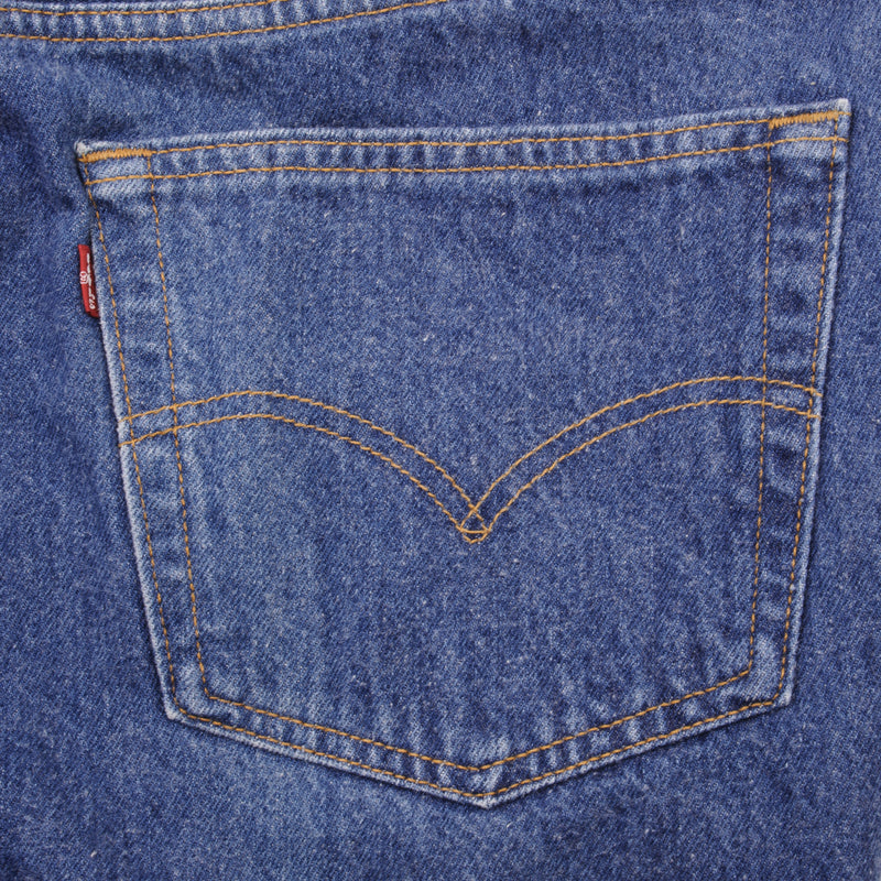 Beautiful Indigo Levis 501 1990S Jeans Made in USA with Dark Blue Wash  Size on tag 38x36 actual size 36x36 Back Button #522