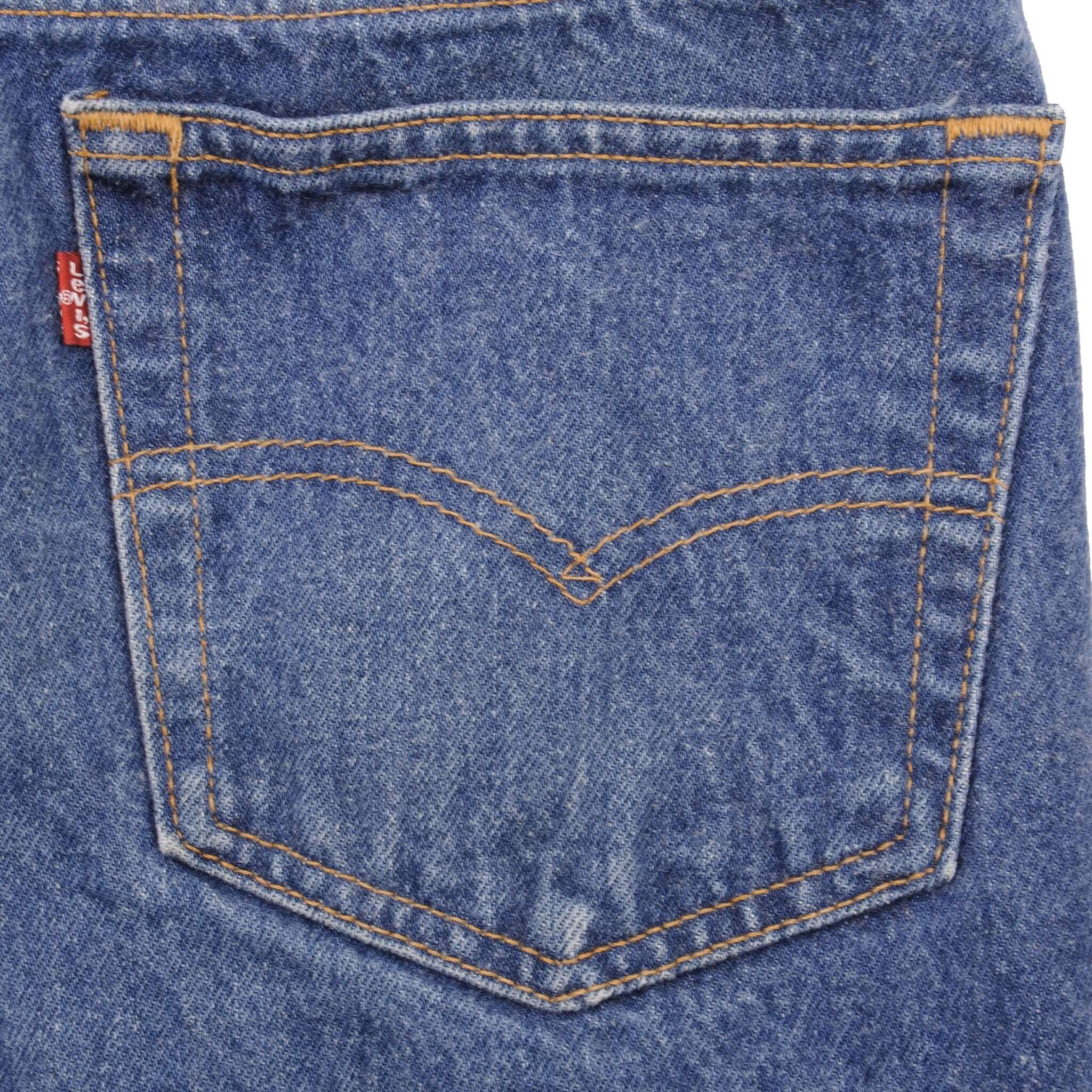 Beautiful Indigo Levis 501 1980S Jeans Made in USA with Dark Blue Wash  Size on tag 36x36 actual size 34x32 Back Button #544