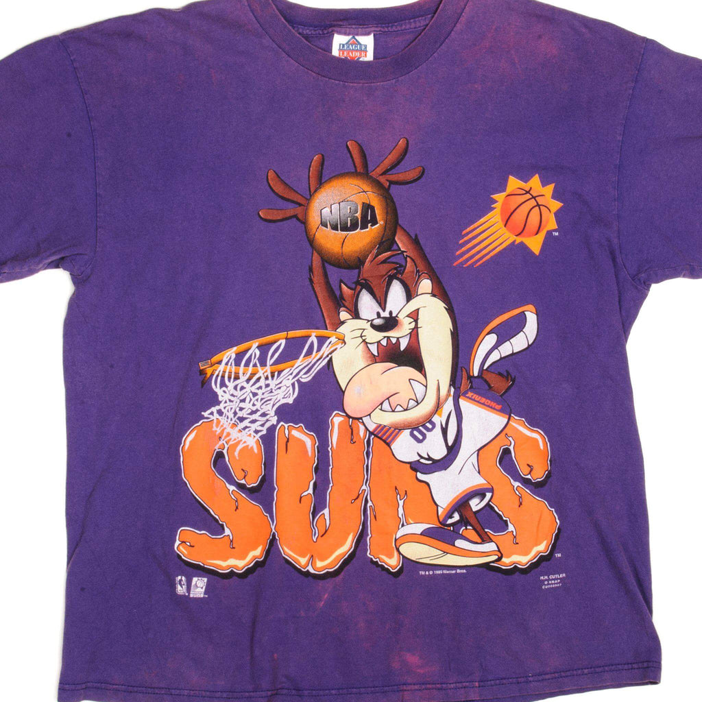 VINTAGE NBA PHOENIX SUNS LOONEY TUNES TEE SHIRT 1995 SIZE LARGE MADE IN USA