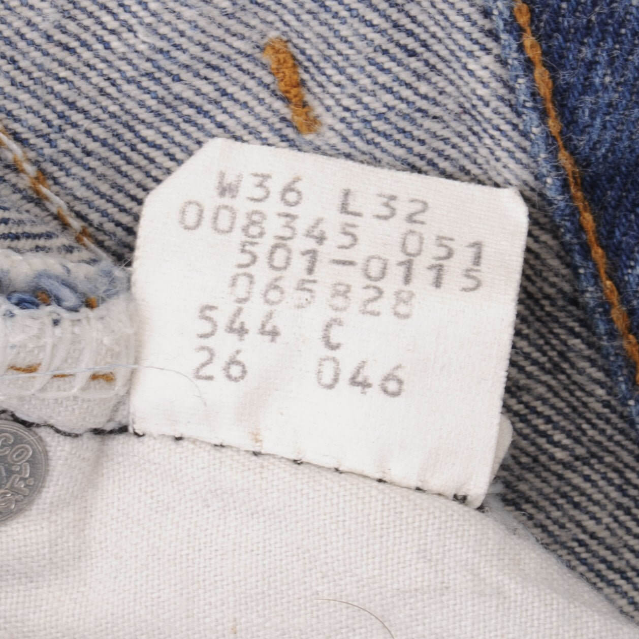 Beautiful Indigo Levis 501 1980S Jeans Made in USA with Dark Blue Wash  Size on tag 36x36 actual size 34x32 Back Button #544