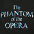 Close-up of blue and white The Phantom of the Opera front print