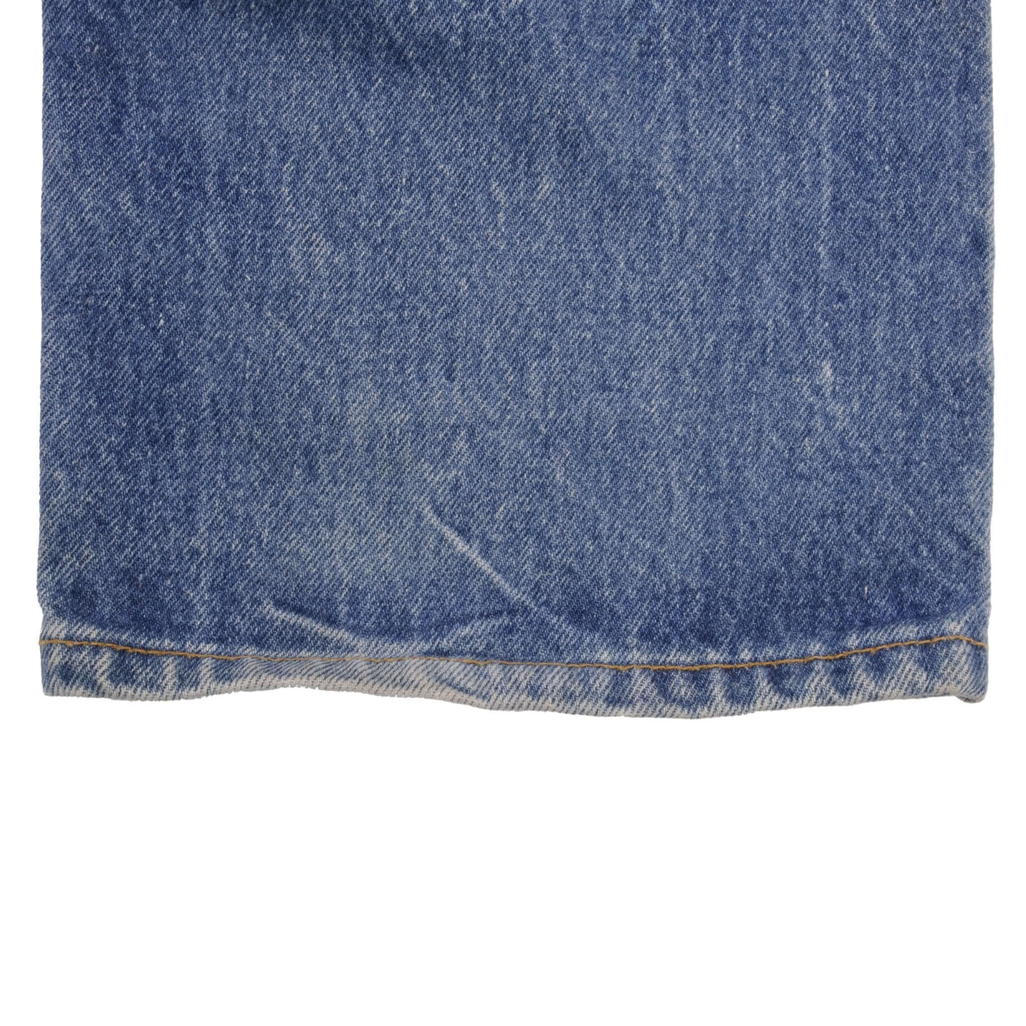 Beautiful Indigo Levis 501 Jeans 1980s Made in USA with Medium Light Wash.  Size on tag 36X38 Actual Size 36X35  Back Button #552