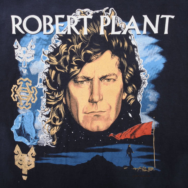 Vintage Robert Plant Now And Zen 1988 Tee Shirt Size Medium Made In USA With Single Stitch Sleeves