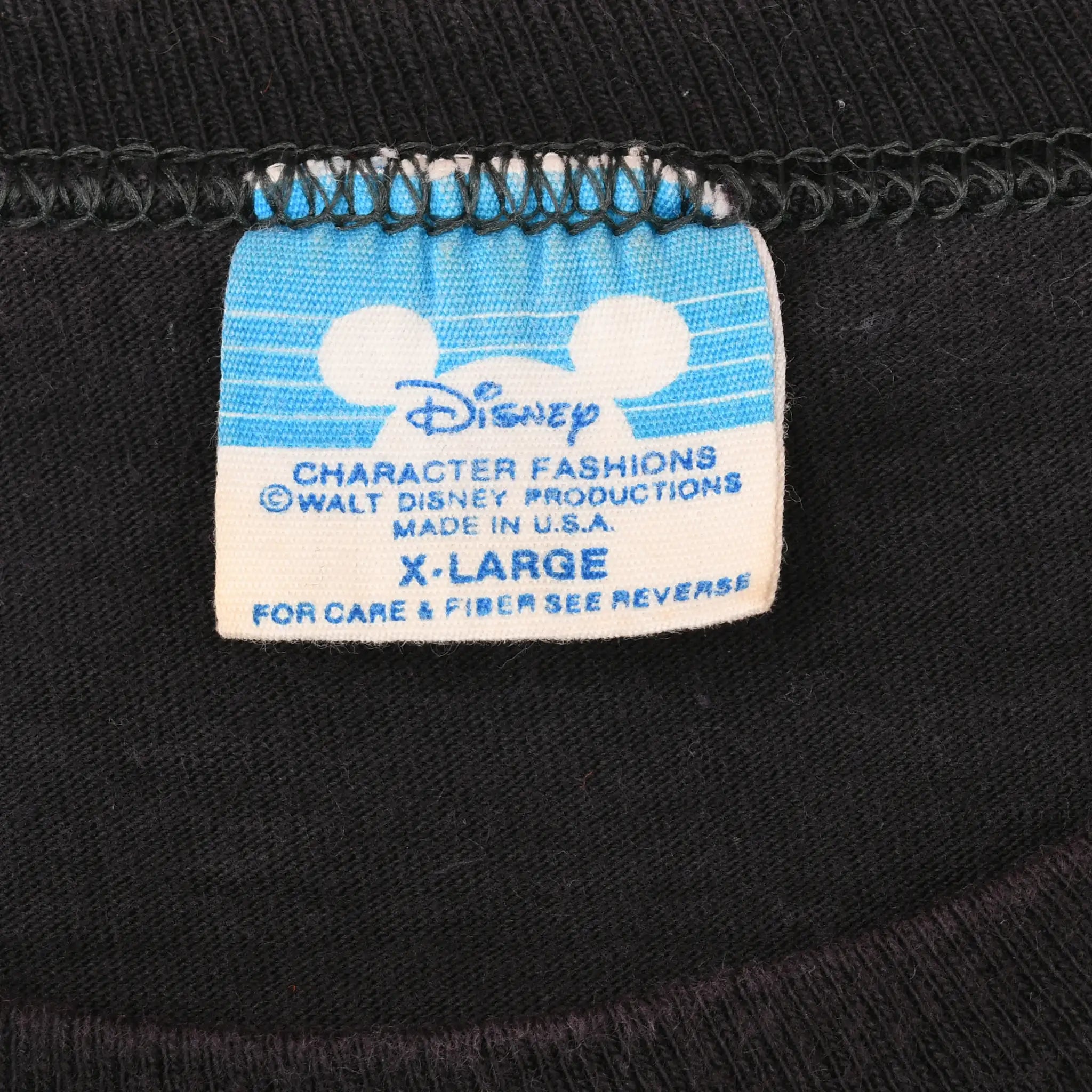 Disney Character Fashions X-Large Made in USA neck tag
