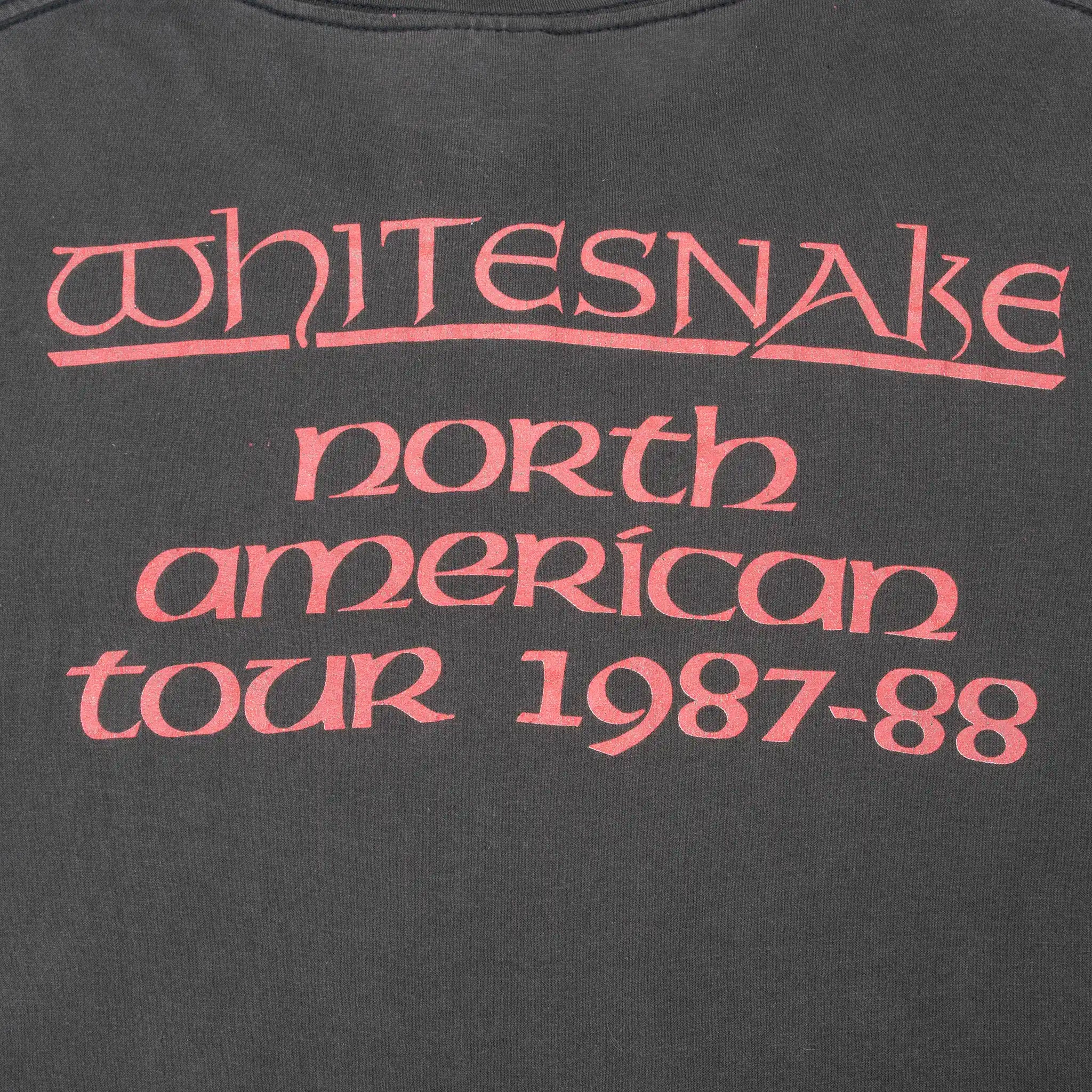 Vintage Whitesnake North Amercian Tour 1987 Tee Shirt Large Made In Usa With Single Stitch Sleeves