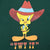 Close-up of cowboy Tweety and “TWY IT” front graphic