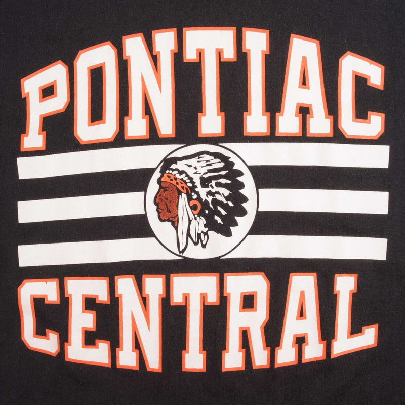 Vintage Pontiac Central High School Tee Shirt 1990S Size Large Made In USA With Single Stitch Sleeves