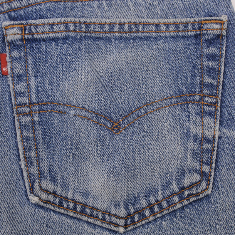 Beautiful Indigo Levis 501 Jeans 1980s Made in USA with Light Wash With Whiskers  Size on tag 36X30 Actual Size 36X30  Back Button #544