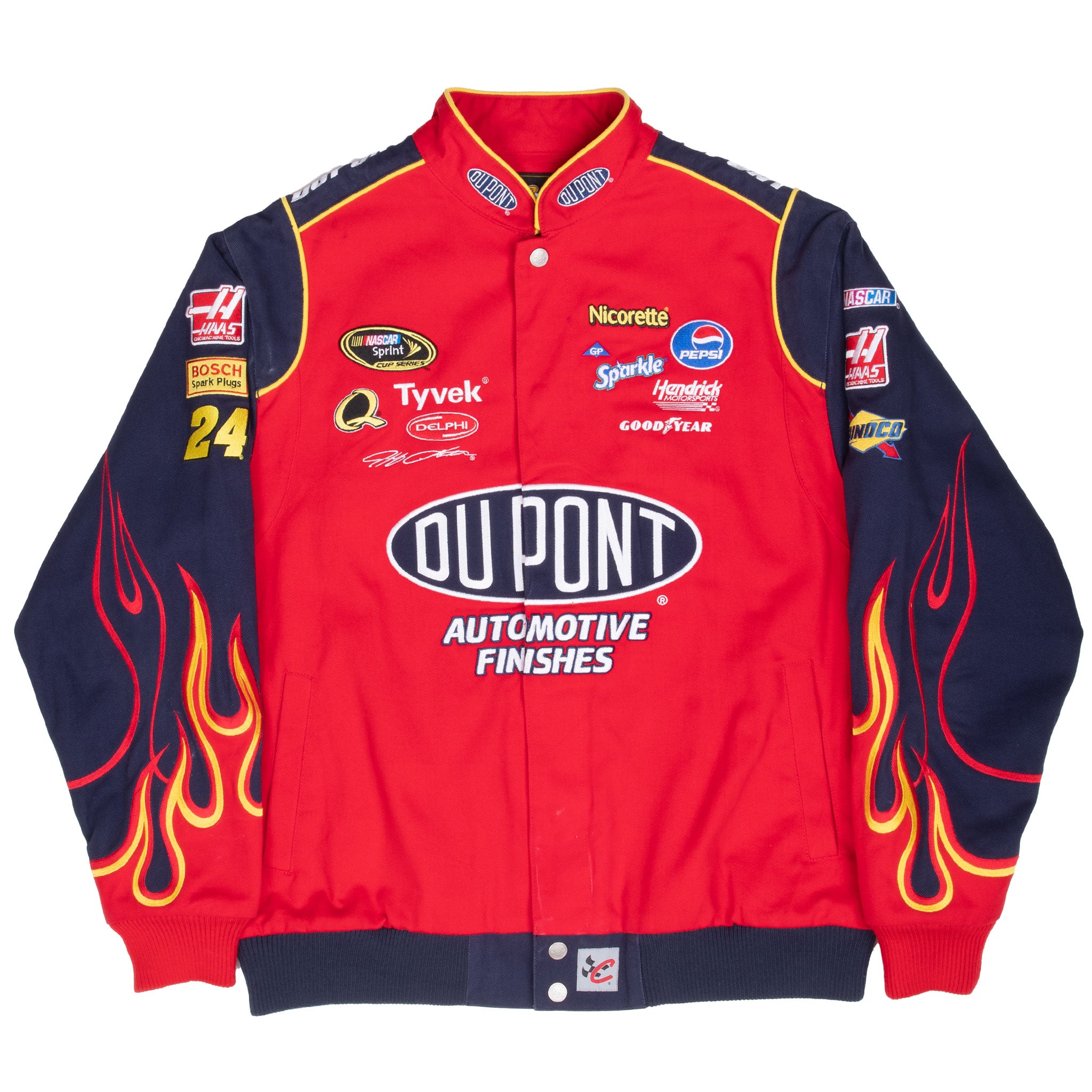 Vintage Nascar Jeff Gordon Flames Racing Jacket 2003 Size Large