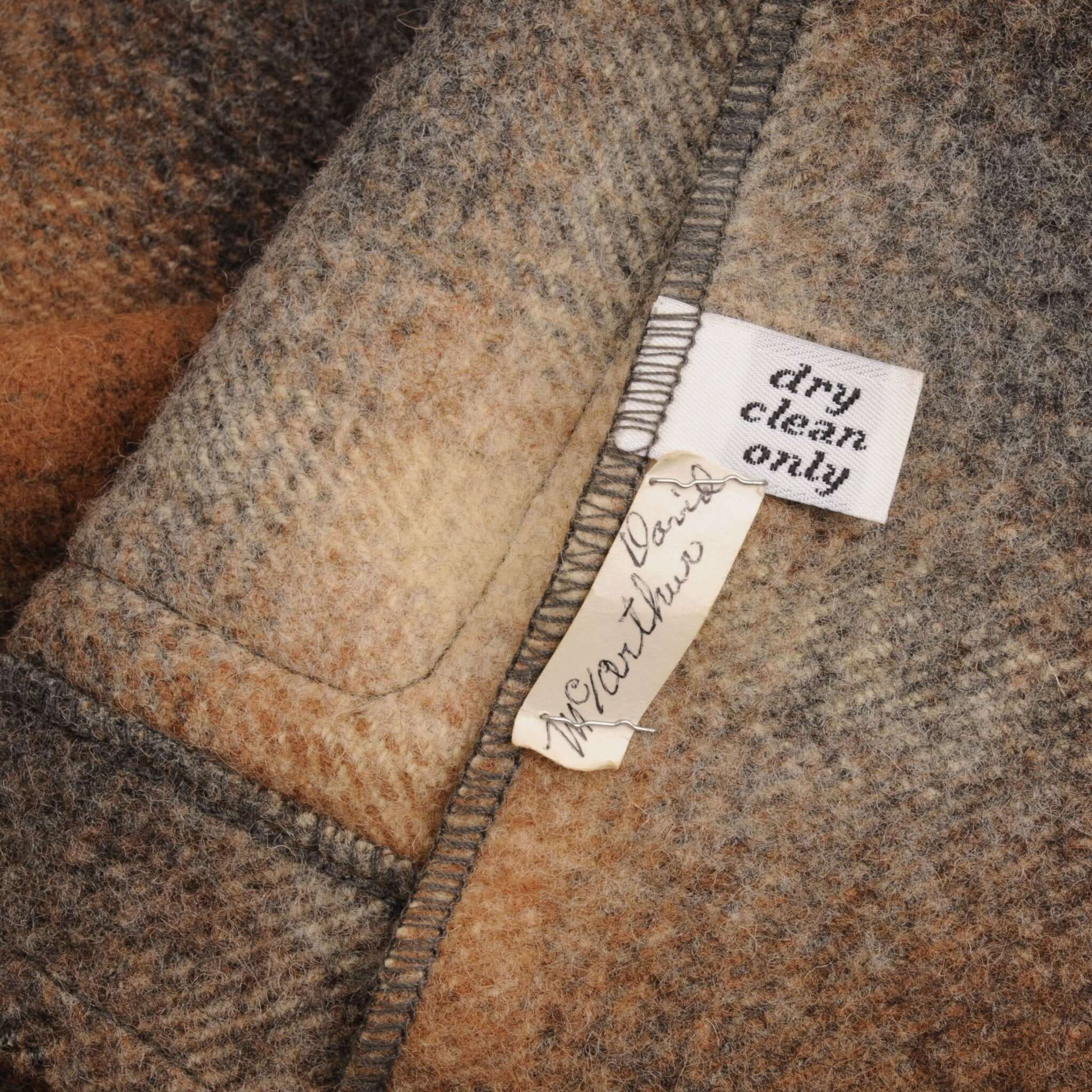 Vintage Pendleton Woolen Mills Check Coat Jacket 1970S Size 42 Made In USA