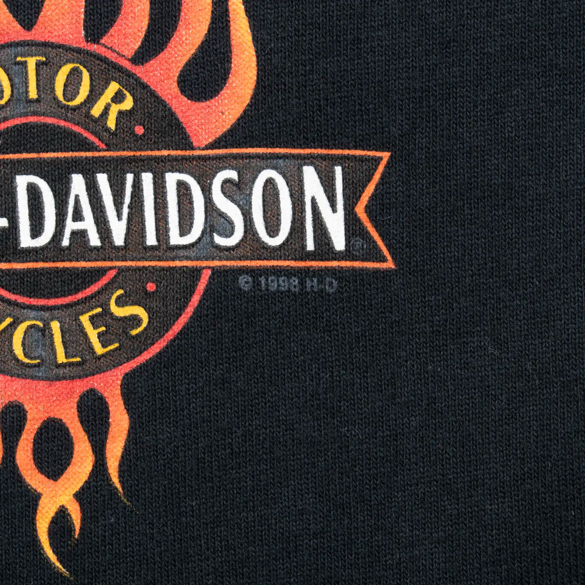 Vintage Harley Davidson Orem Utah Henley Tee Shirt 1998 Size Large Made In Usa