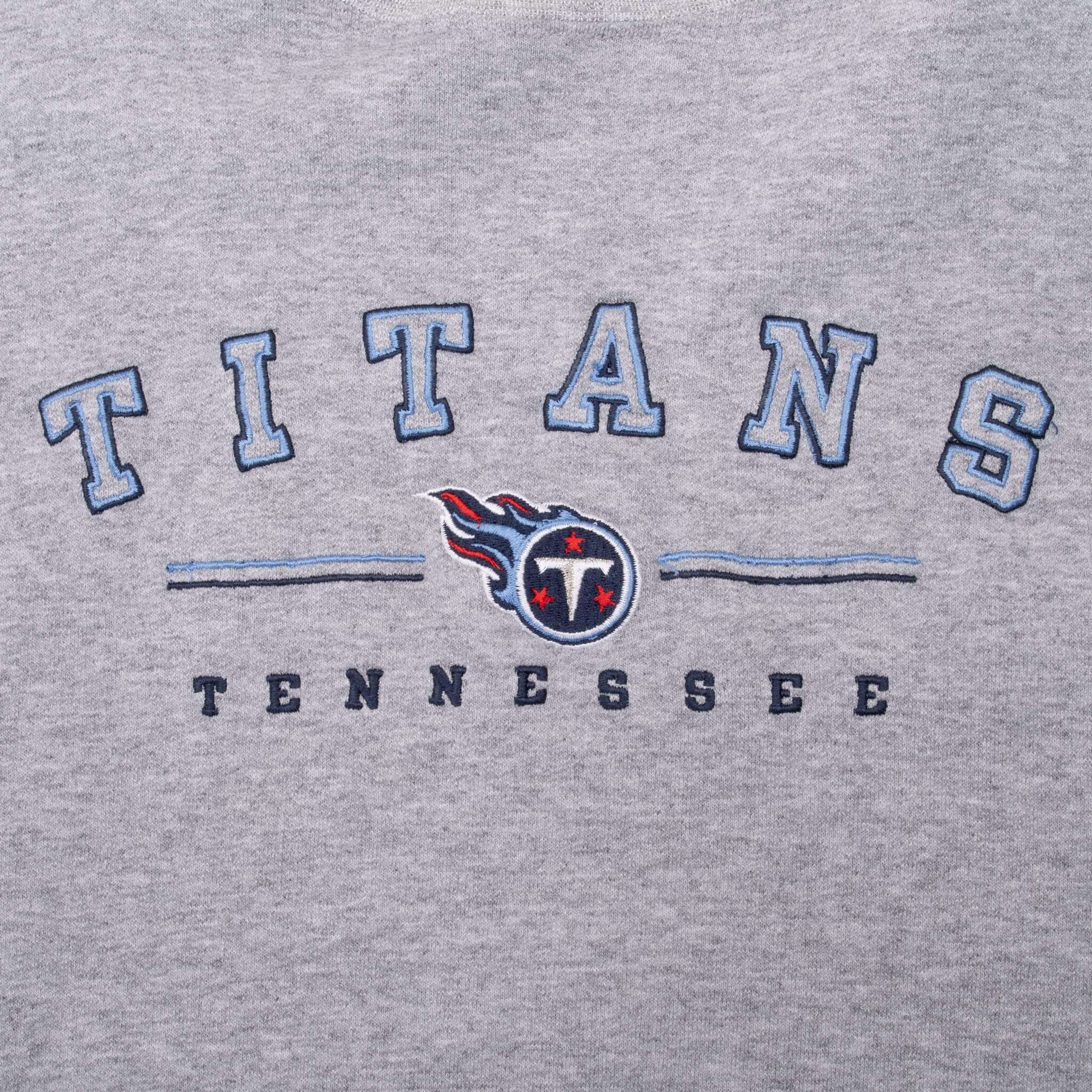 Vintage NFL Tennessee Titans Embroidered Grey Champion Sweatshirt 1990S Size Large
